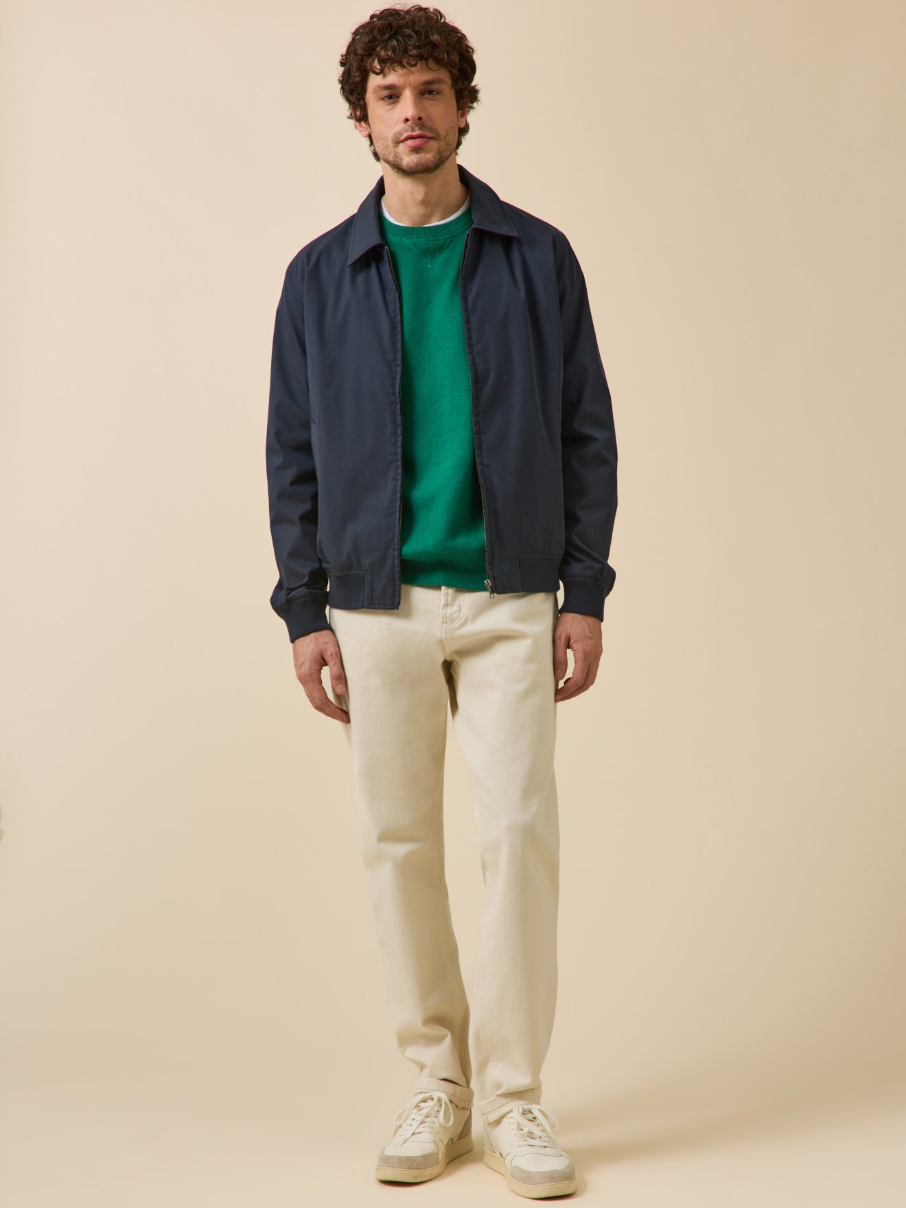 Effen herenblouson met rits