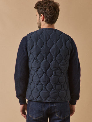 Gematelasseerde herenbodywarmer met rits