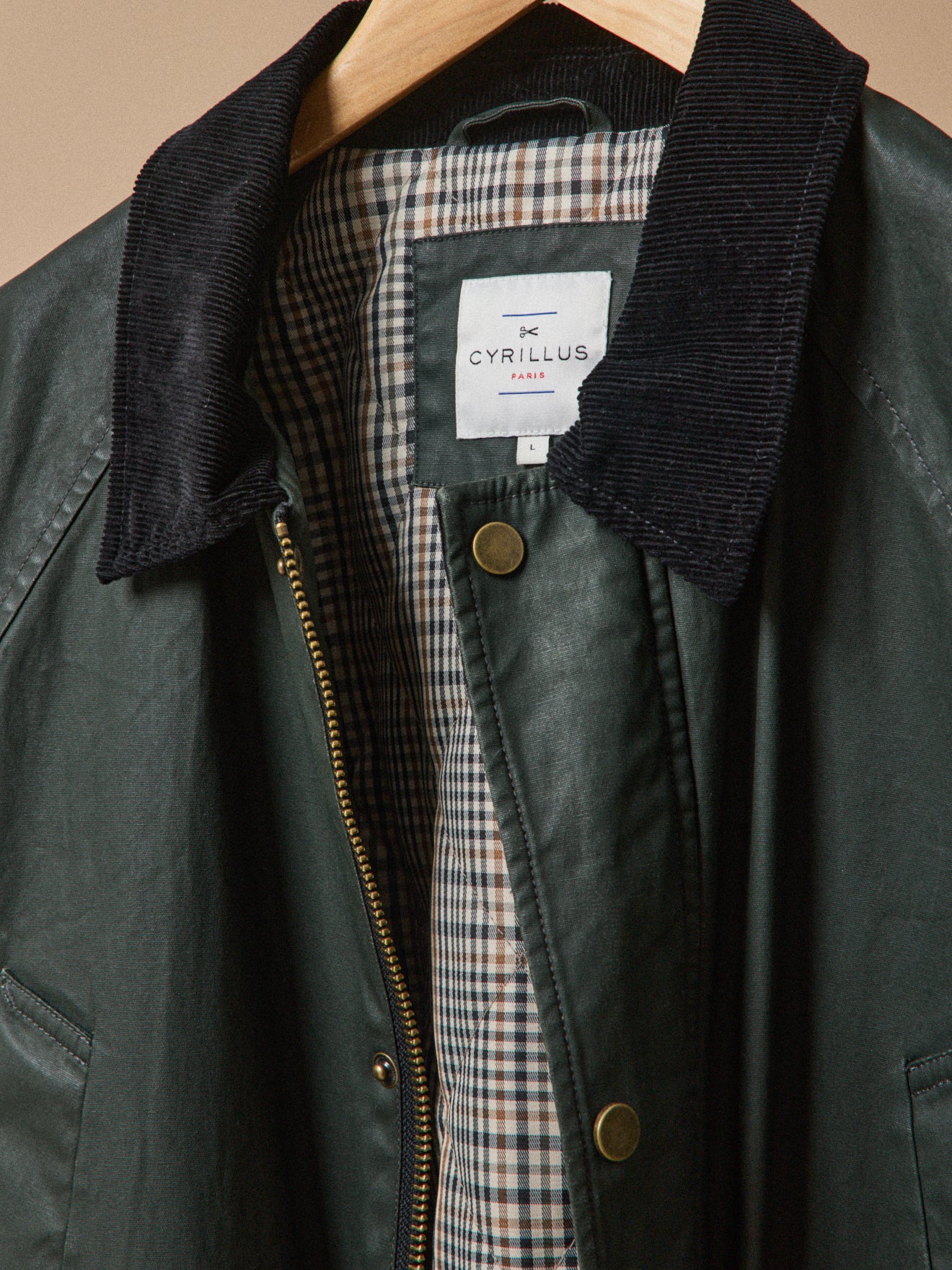 Veste homme coton enduit
