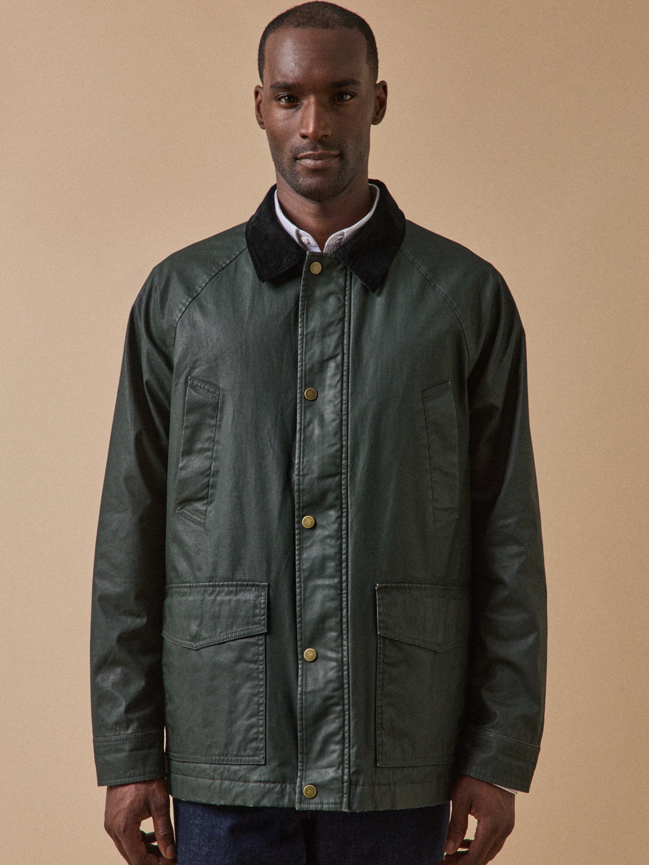 Veste homme coton enduit
