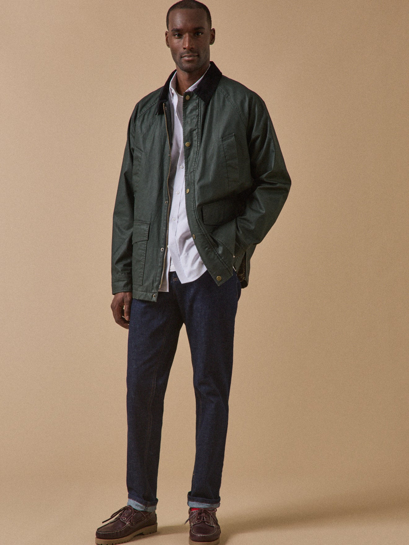 Veste homme coton enduit