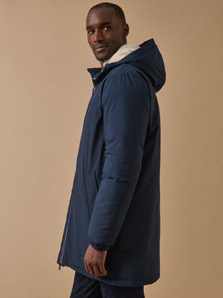 Lange, ondoorlatende herenparka