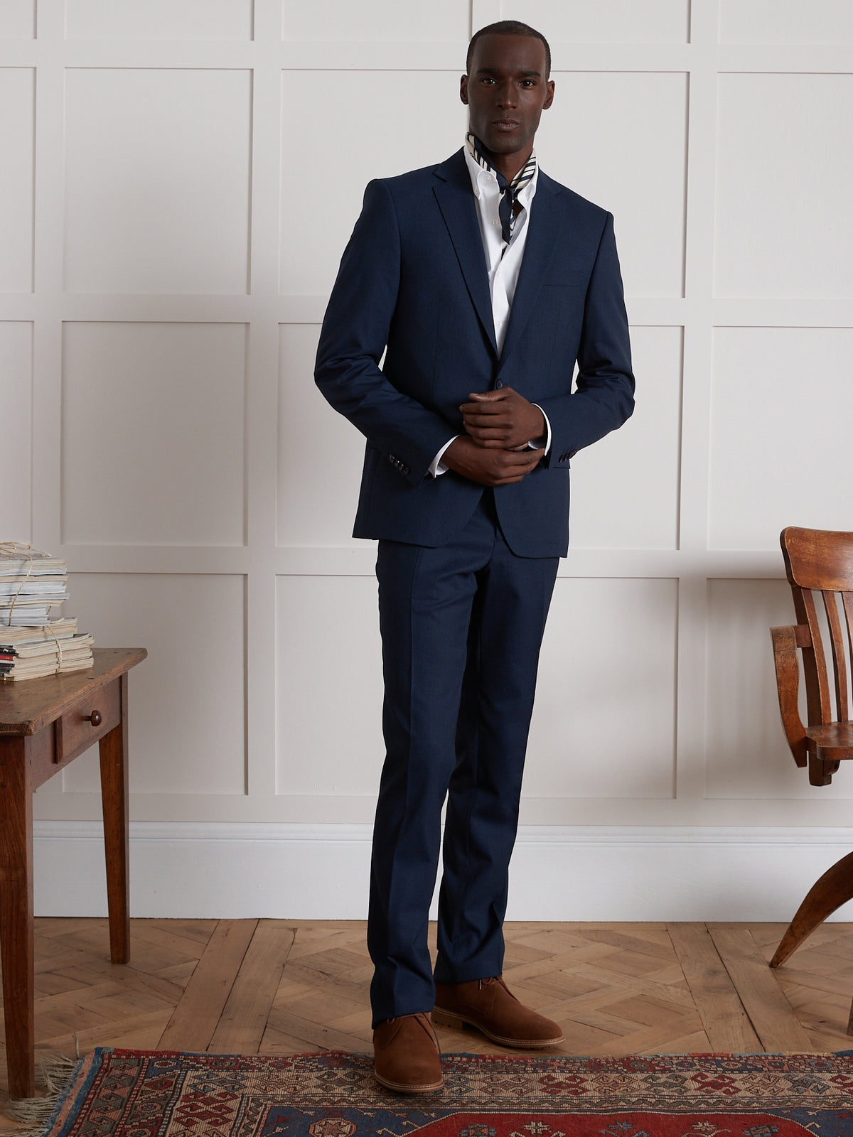 Herenblazer in faux-uni structuurstof
