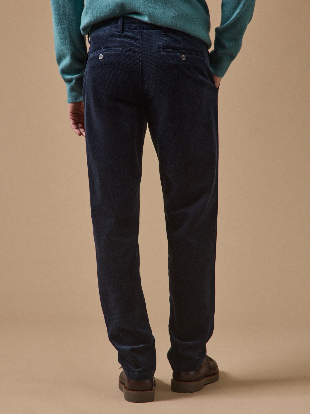 Regular fit herenbroek in velours