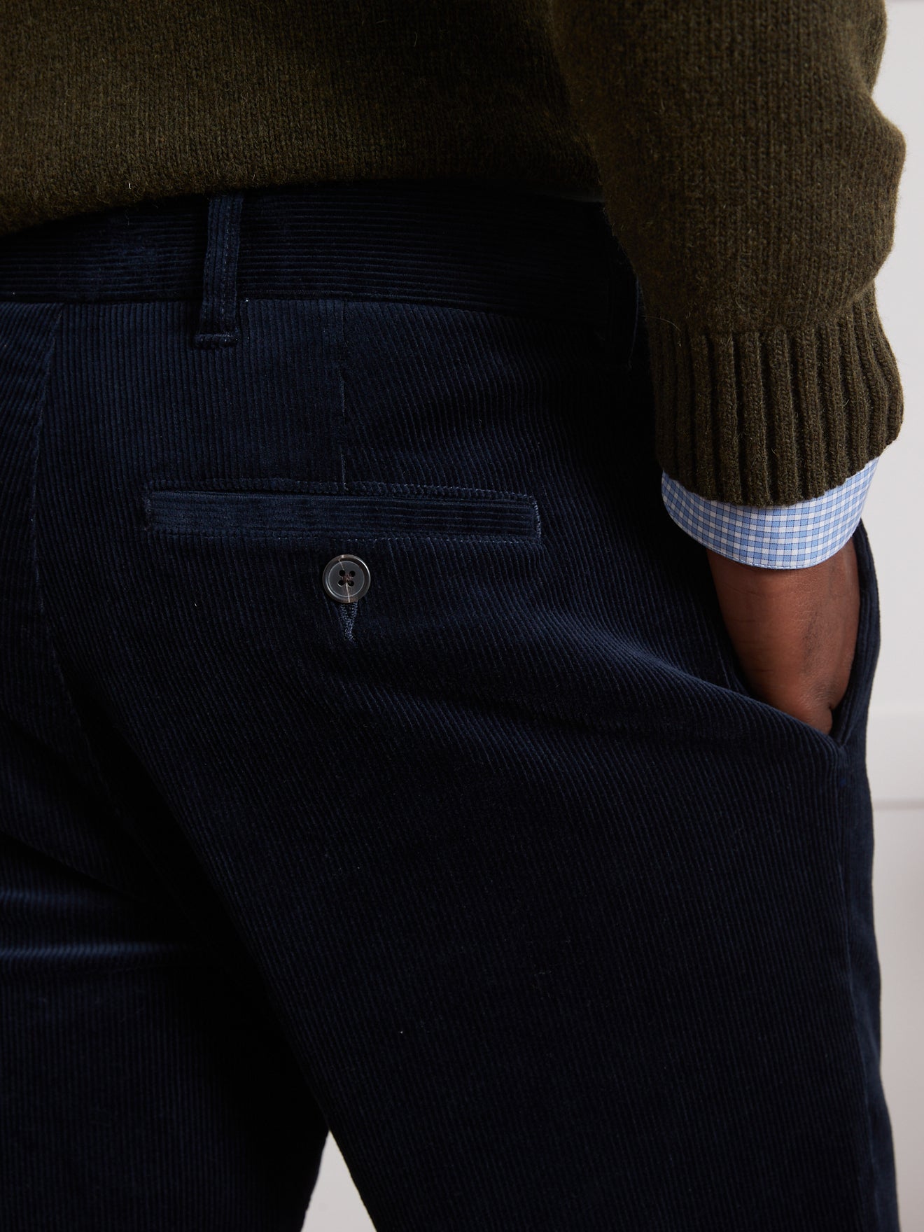 Regular fit herenbroek in velours