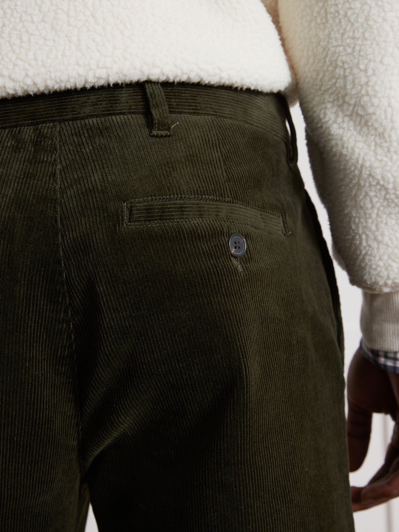 Regular fit herenbroek in velours