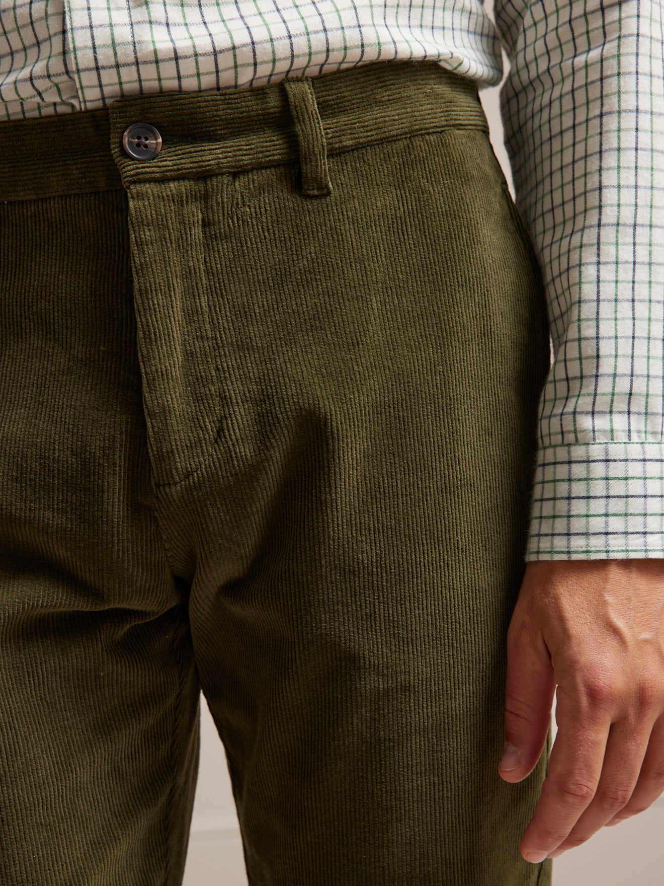 Regular fit herenbroek in velours