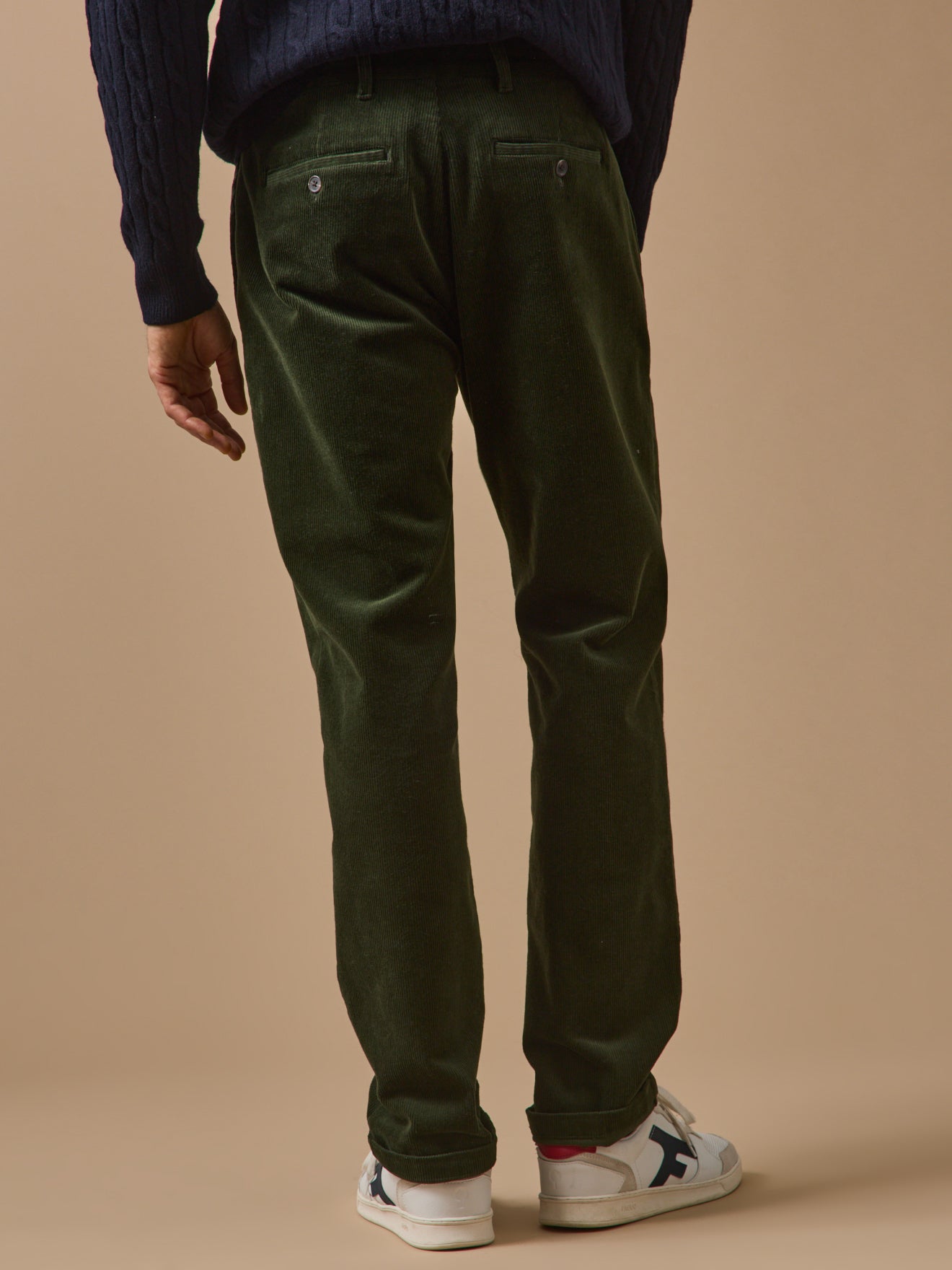Regular fit herenbroek in velours