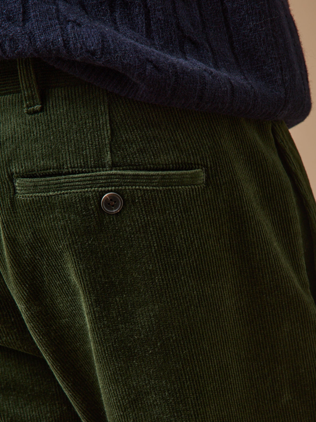 Regular fit herenbroek in velours