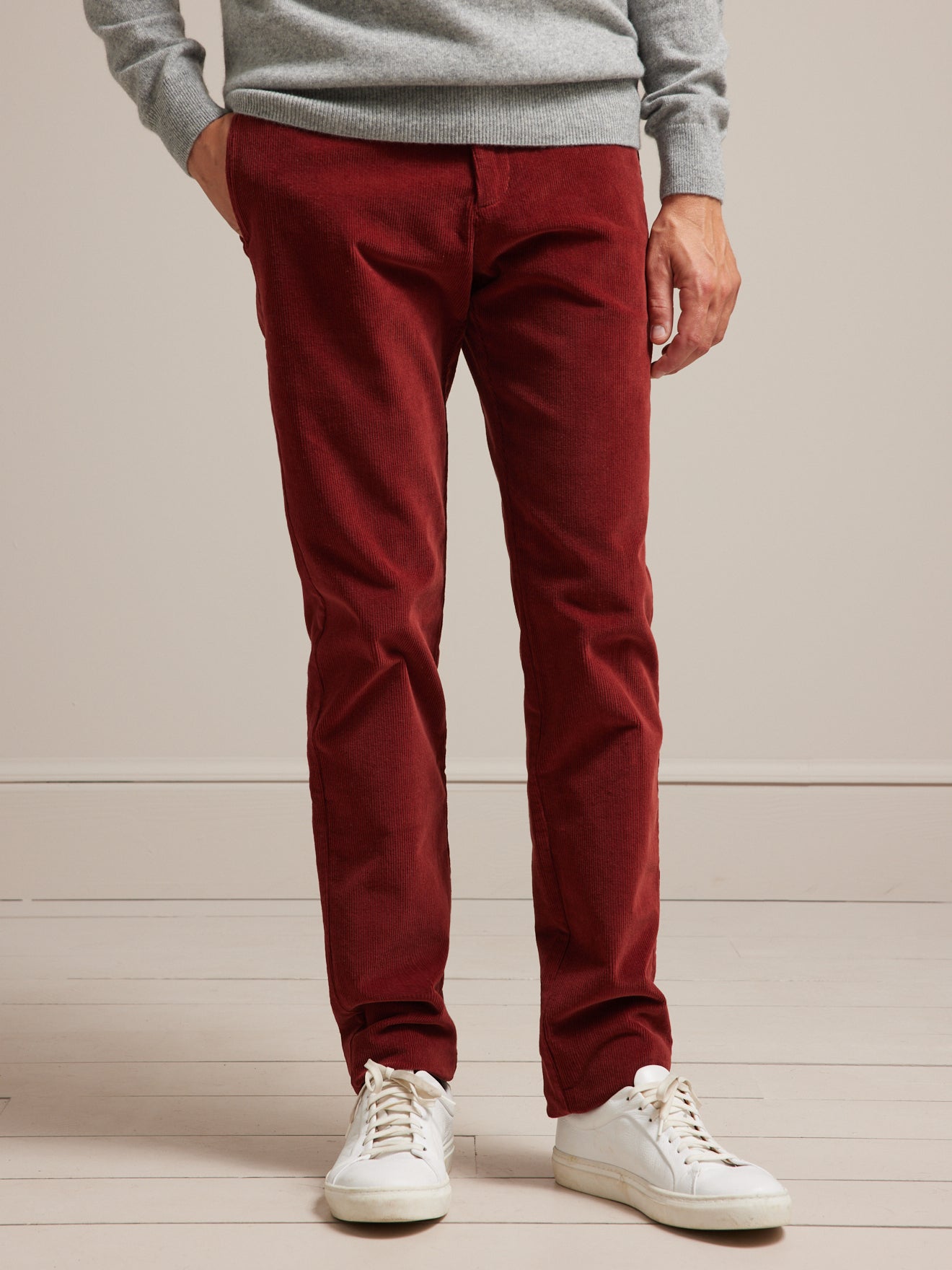 Chino velours regular homme