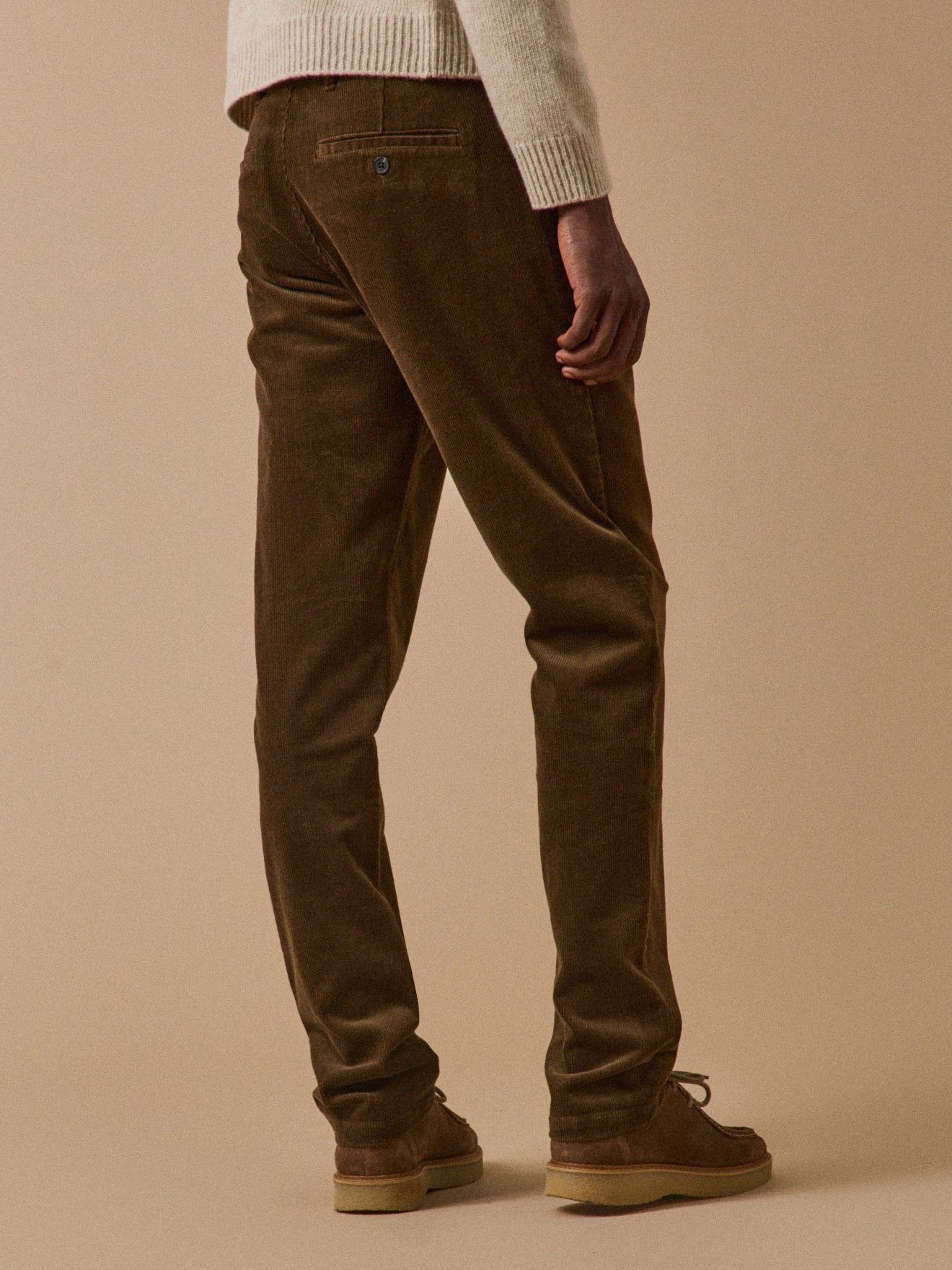 Regular fit herenbroek in velours