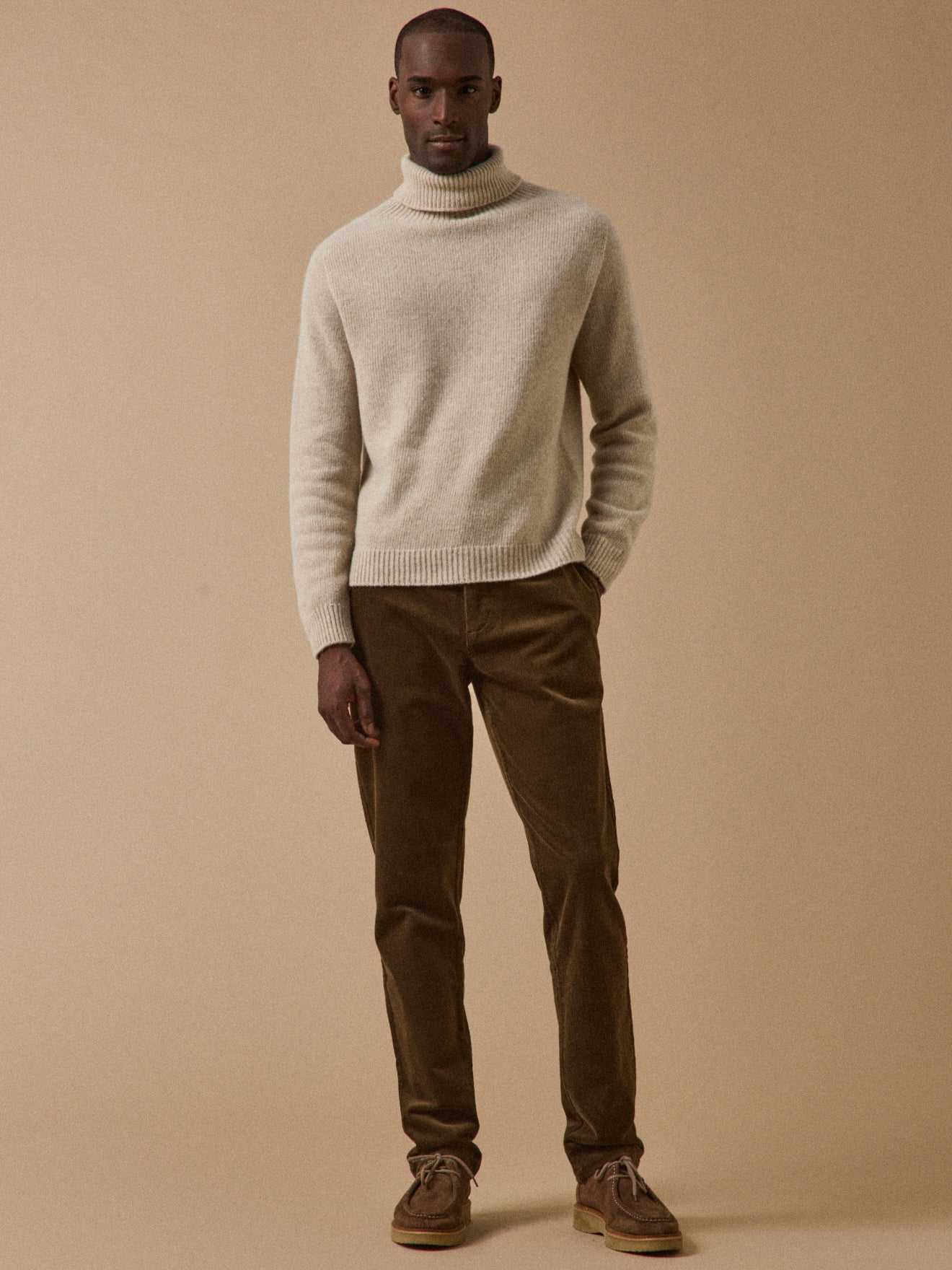 Regular fit herenbroek in velours