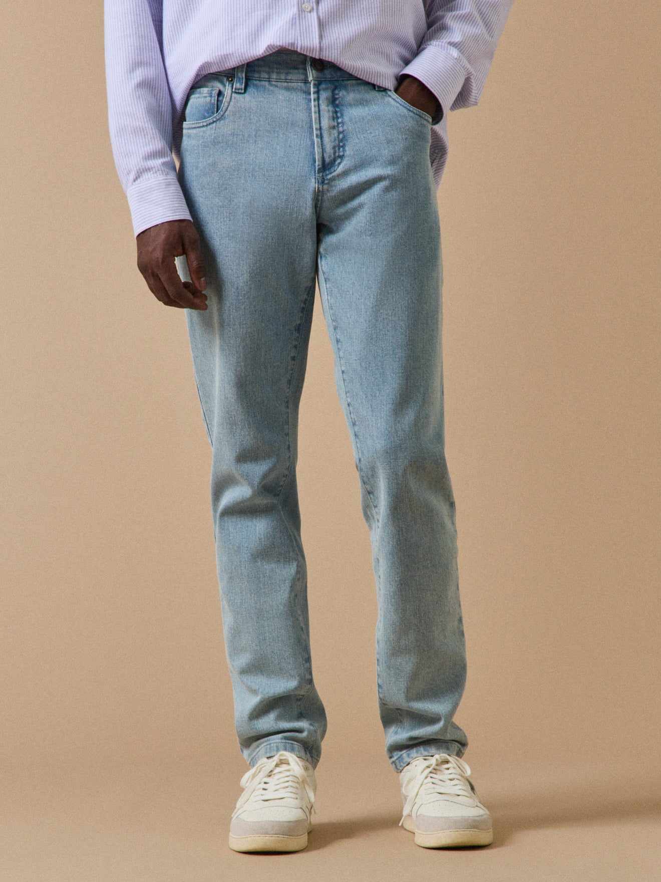 Jean regular homme - coton bio, délavage écoresponsable