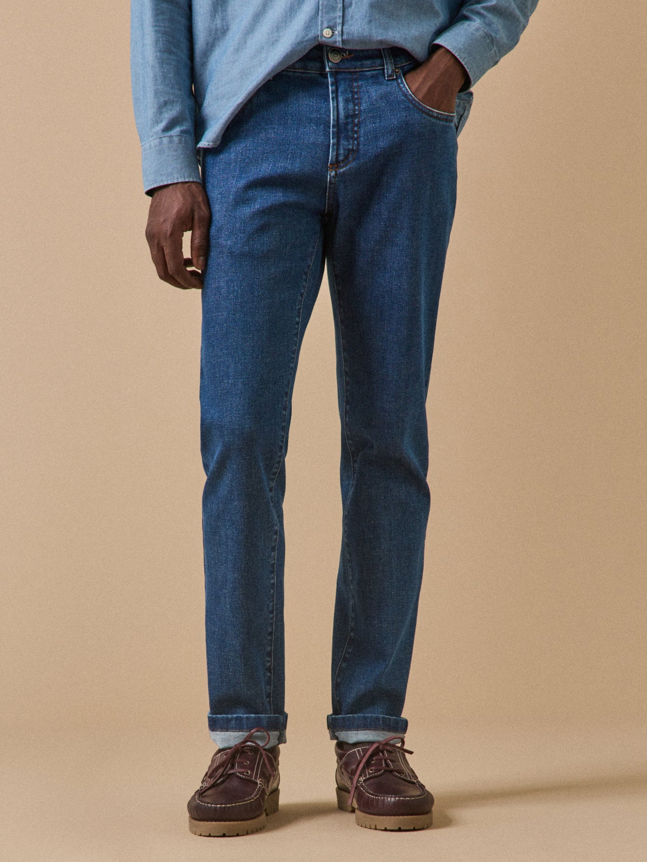 Regular fit herenjeans - biokatoen, ecologische wassing