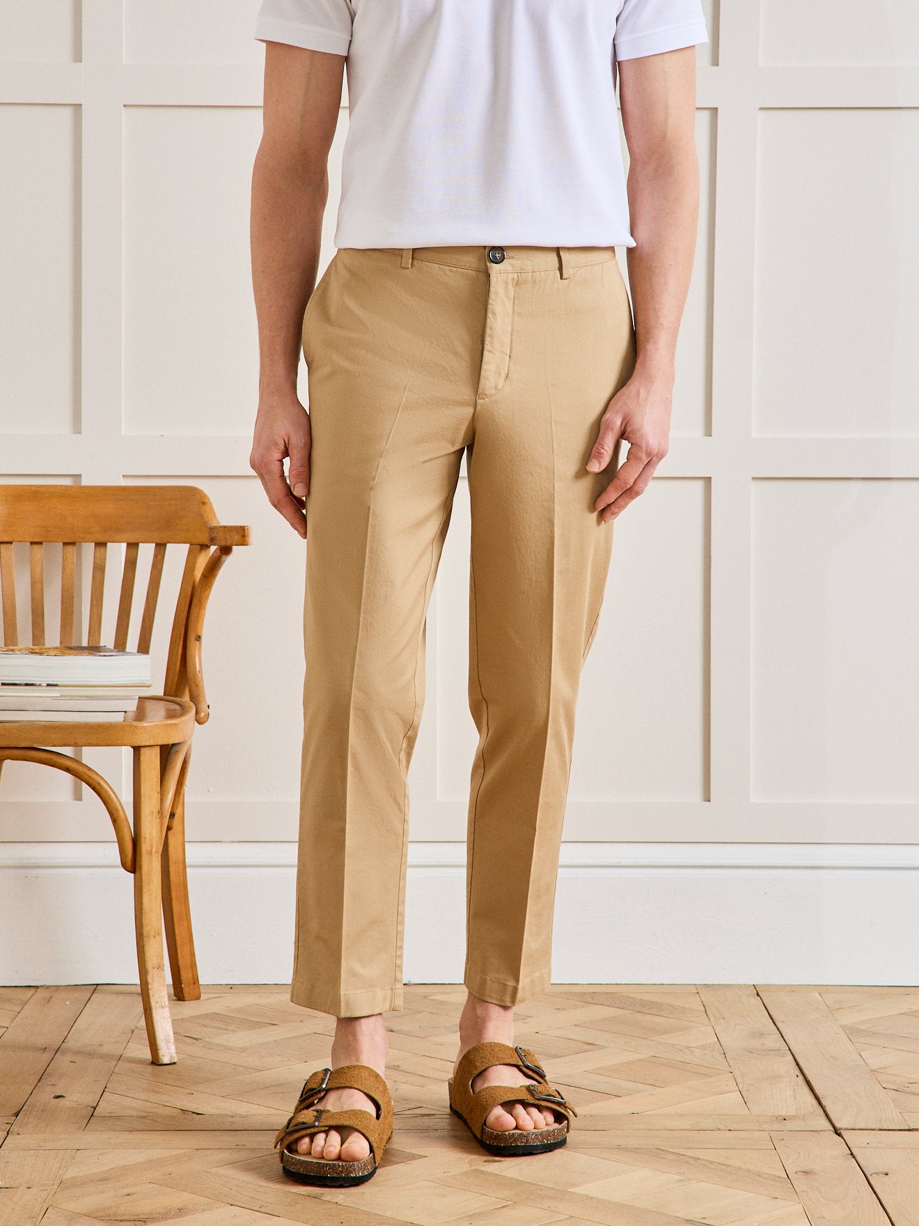 Pantalon chino 7/8ème homme