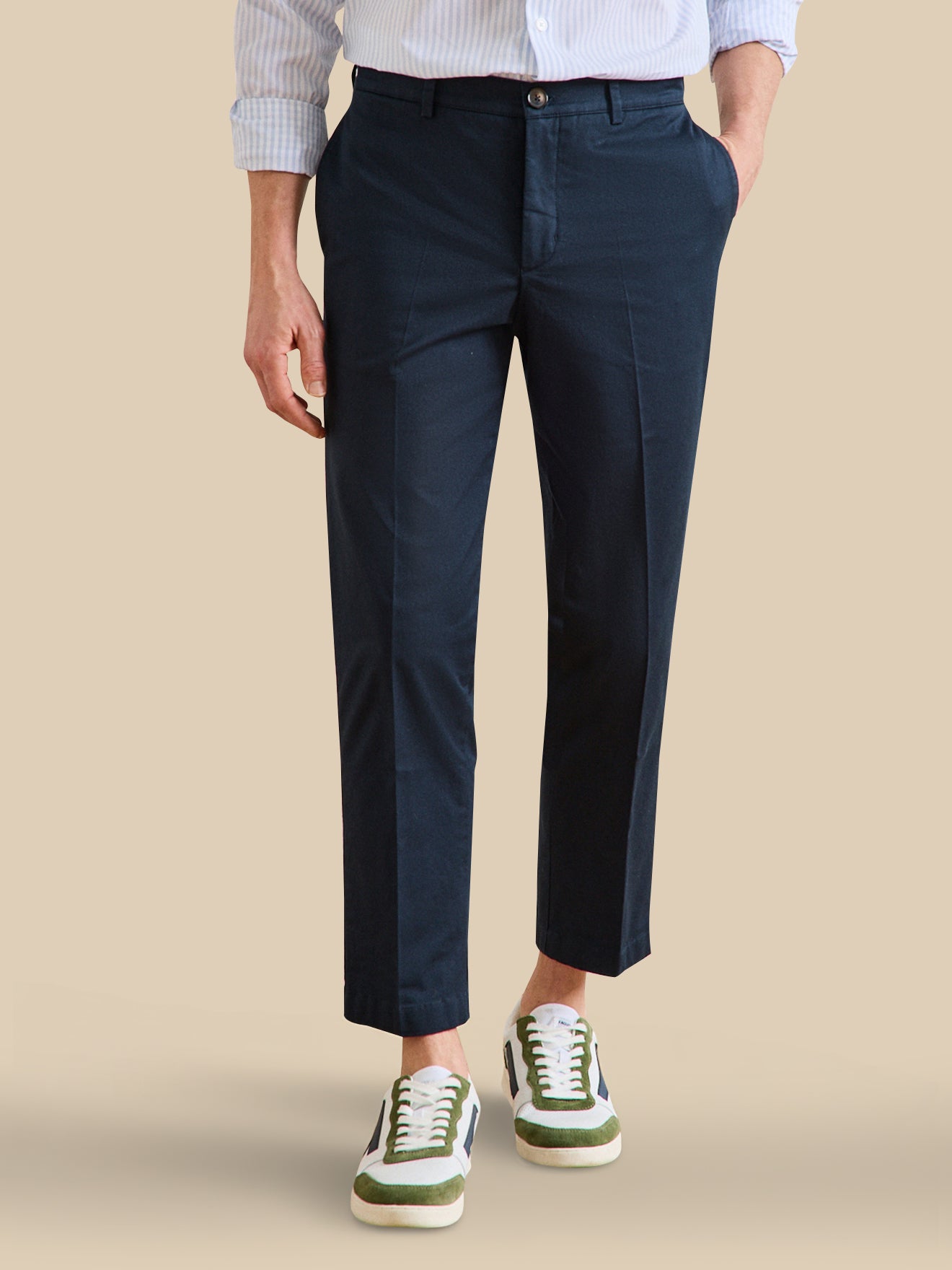 Chino fit herenbroek, 7/8-lengte