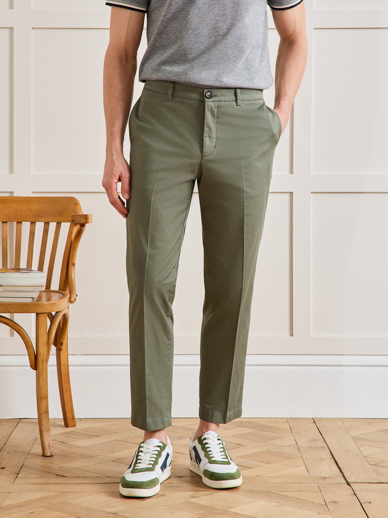 Pantalon chino 7/8ème homme