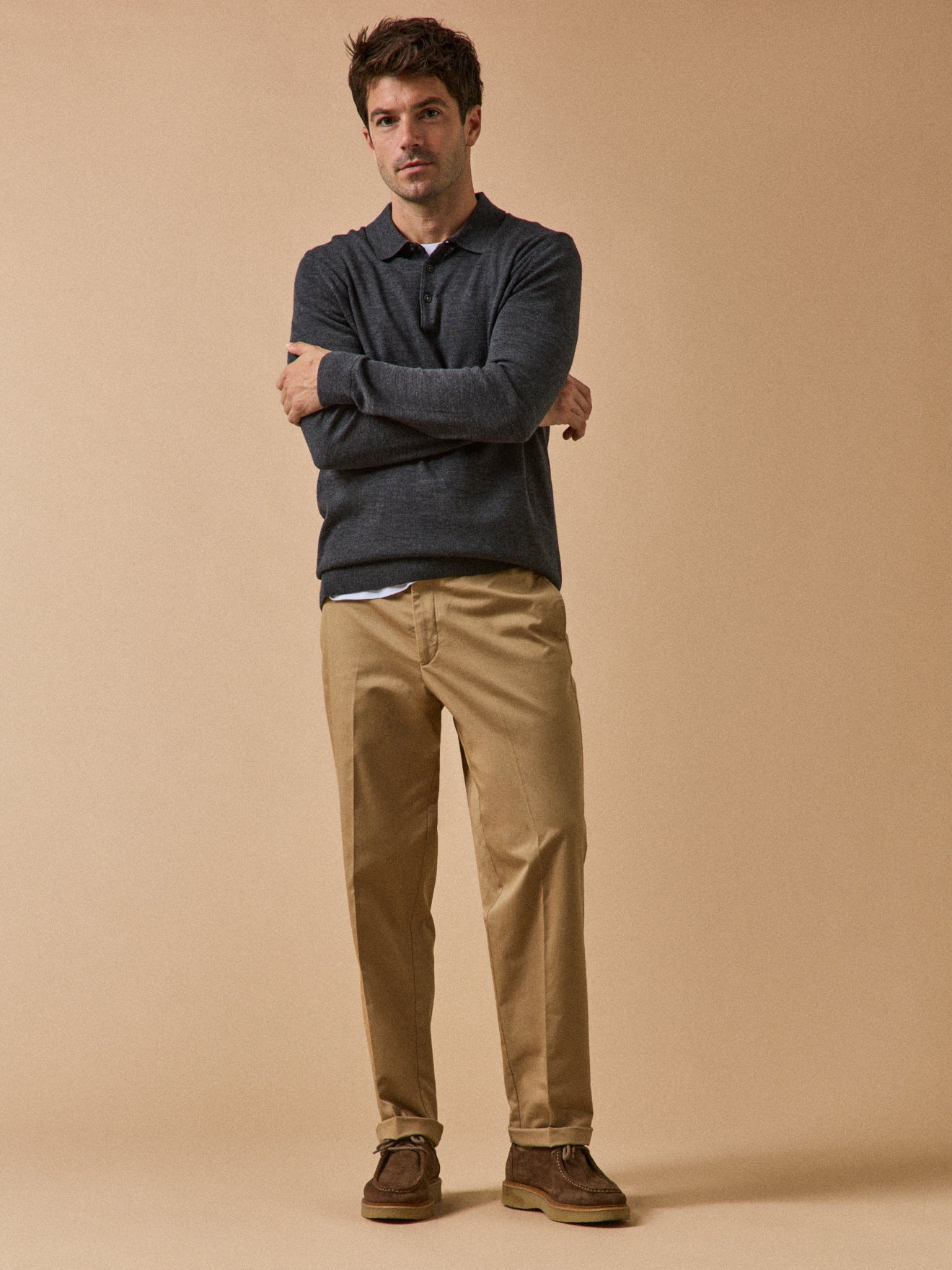 Pantalon chino large homme