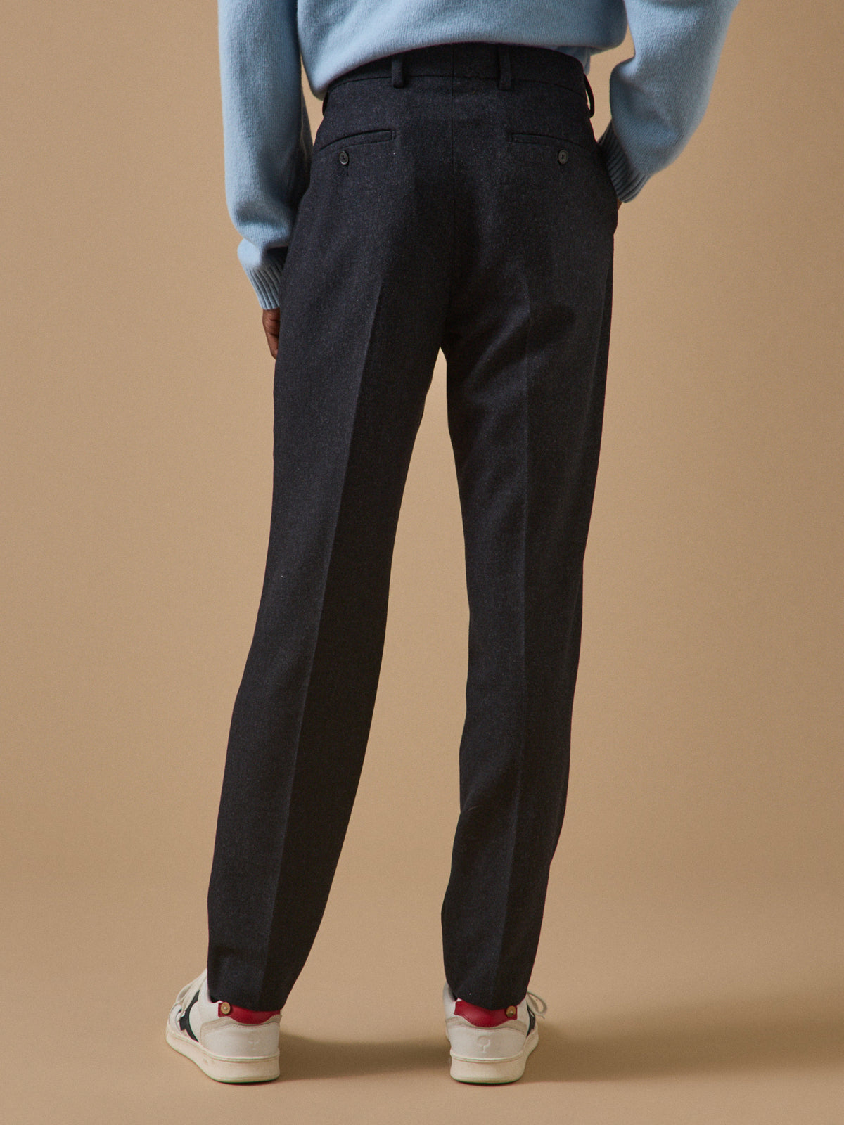 Pantalon lainage caviar homme