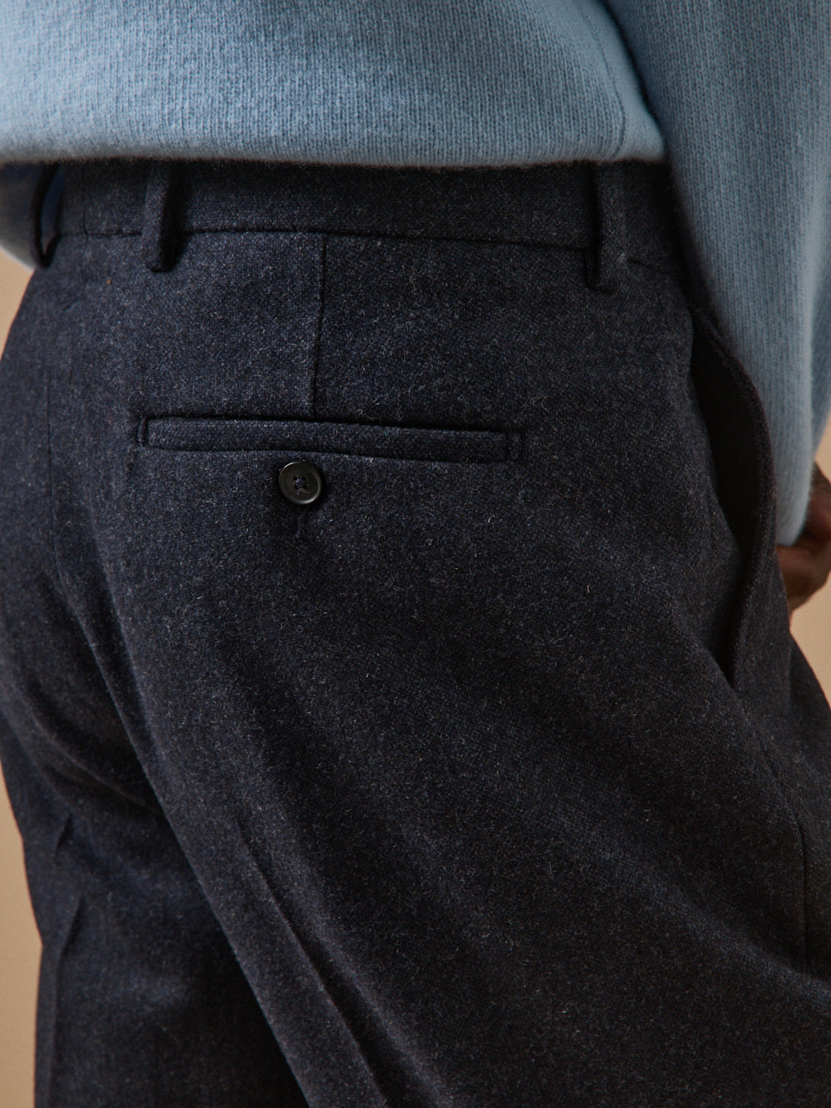 Pantalon lainage caviar homme