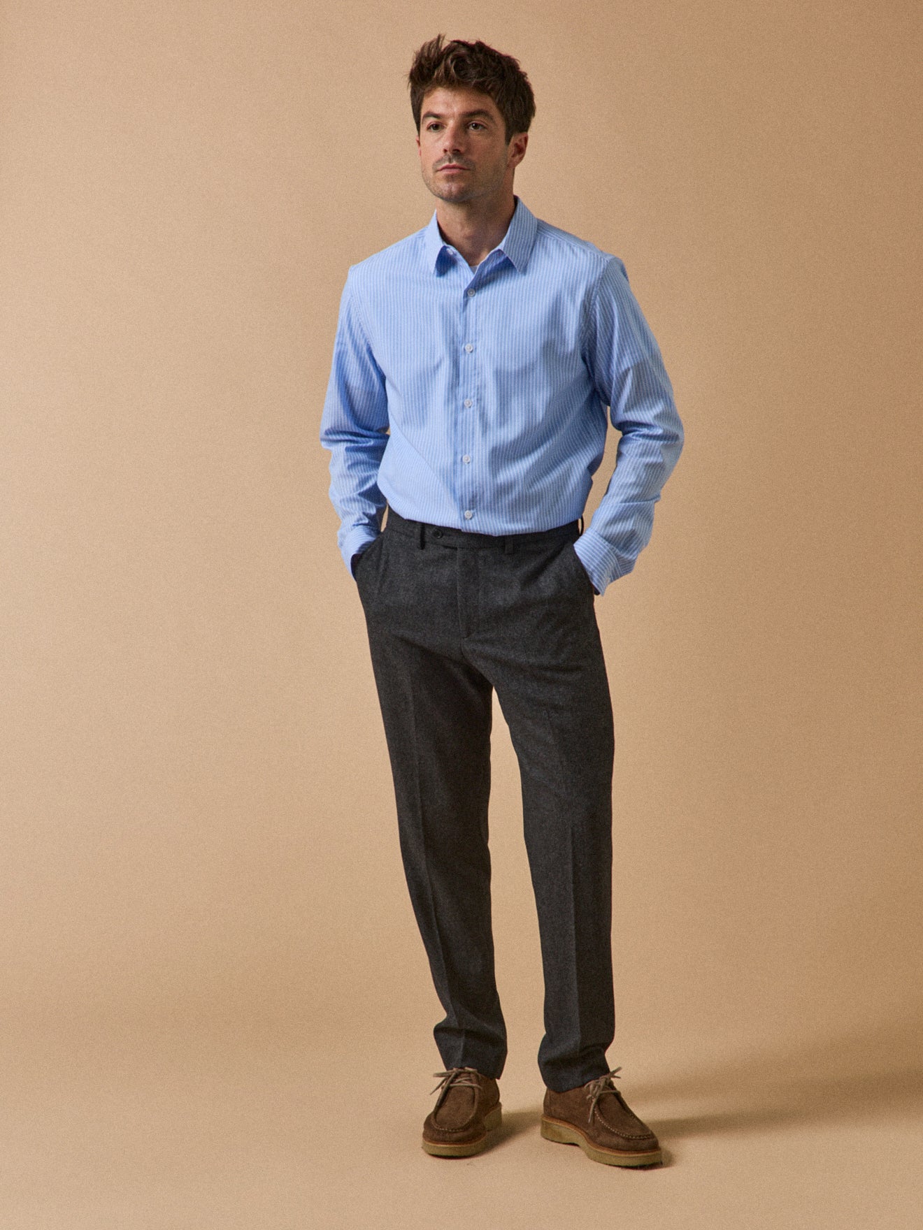 Herenbroek in wolmix