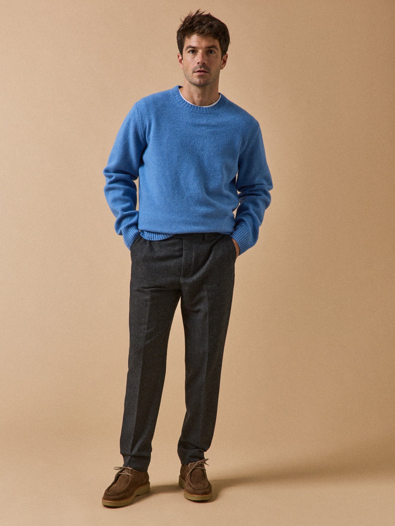 Herenbroek in wolmix