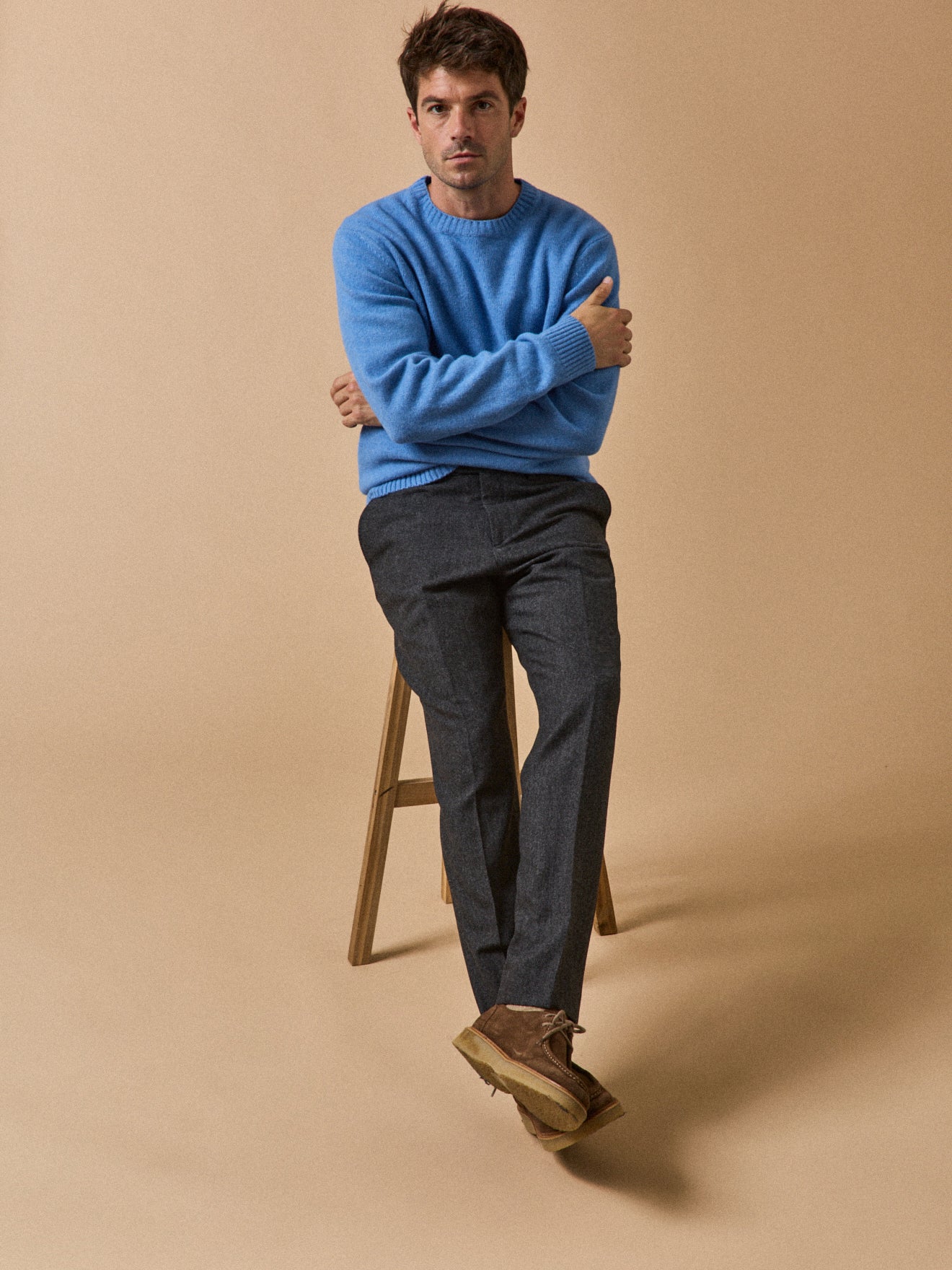 Herenbroek in wolmix