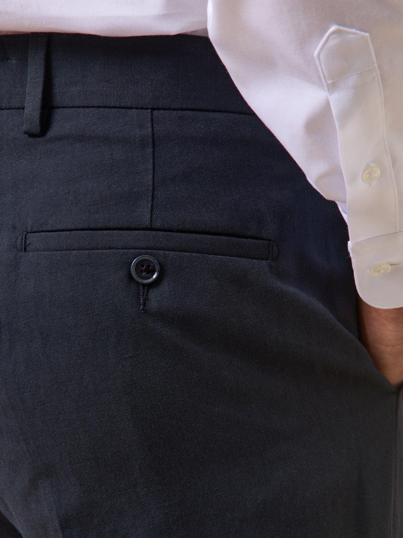 Pantalon de costume homme coton et lin