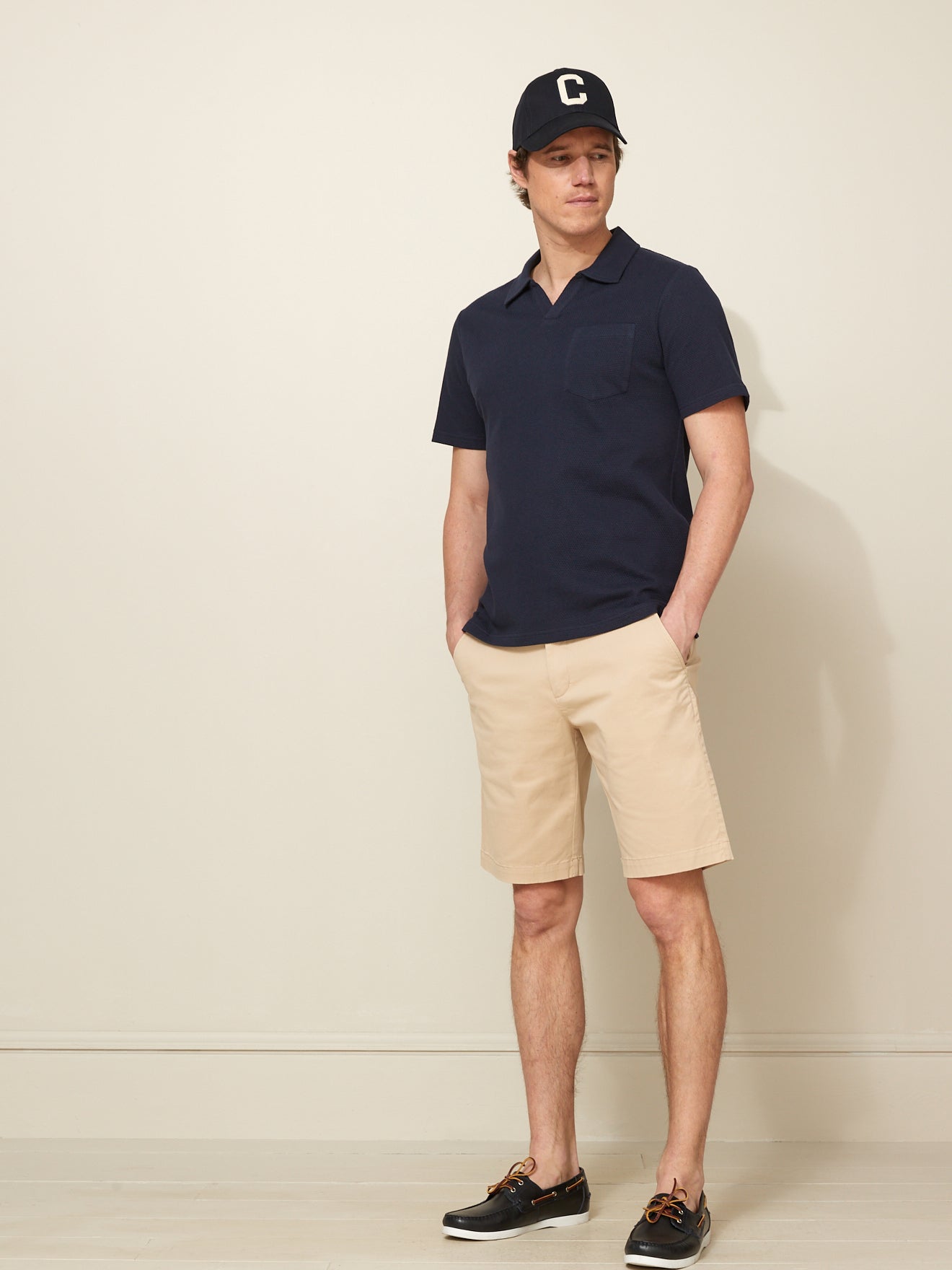 Bermuda droit homme coton stretch