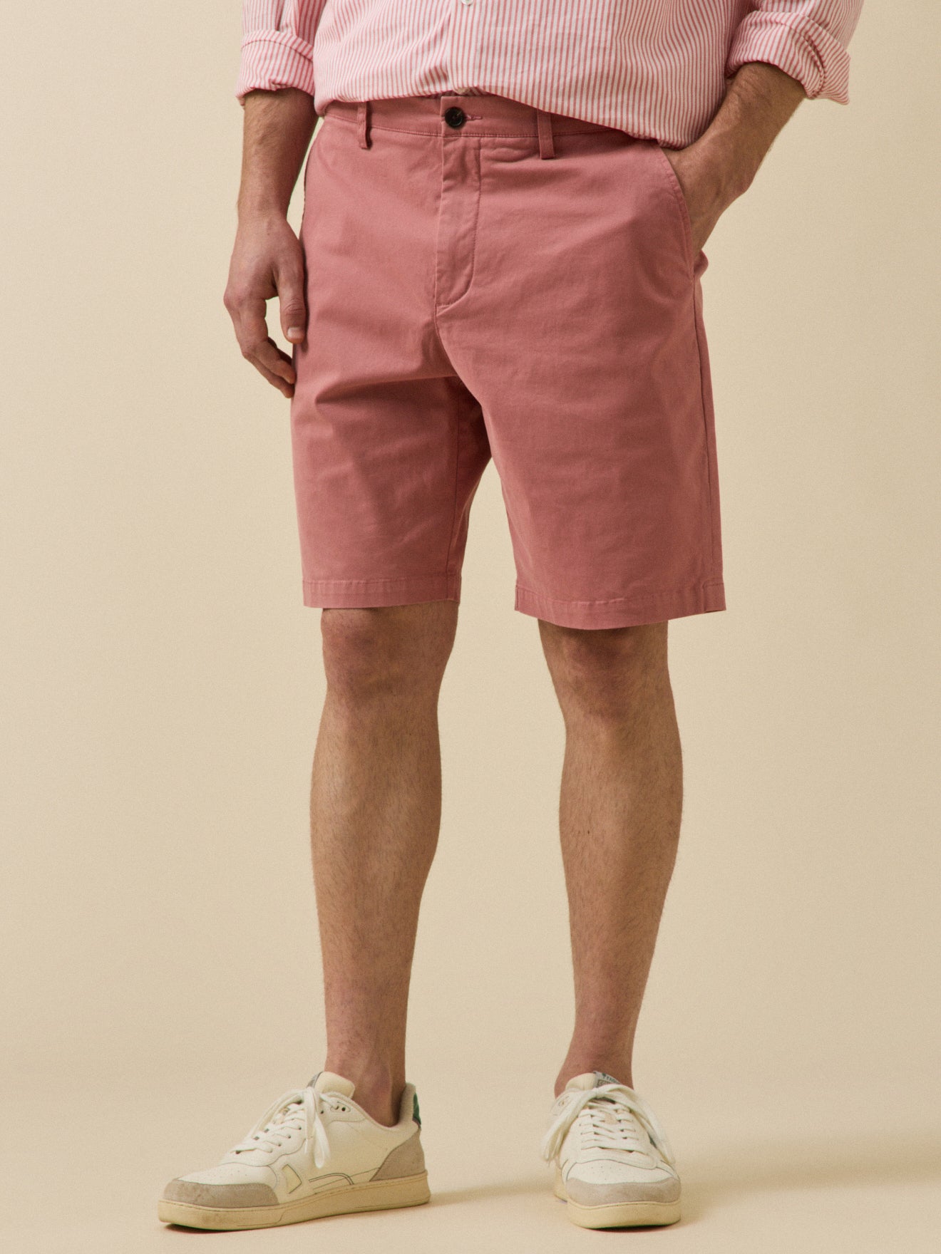 Bermuda chino homme coton stretch