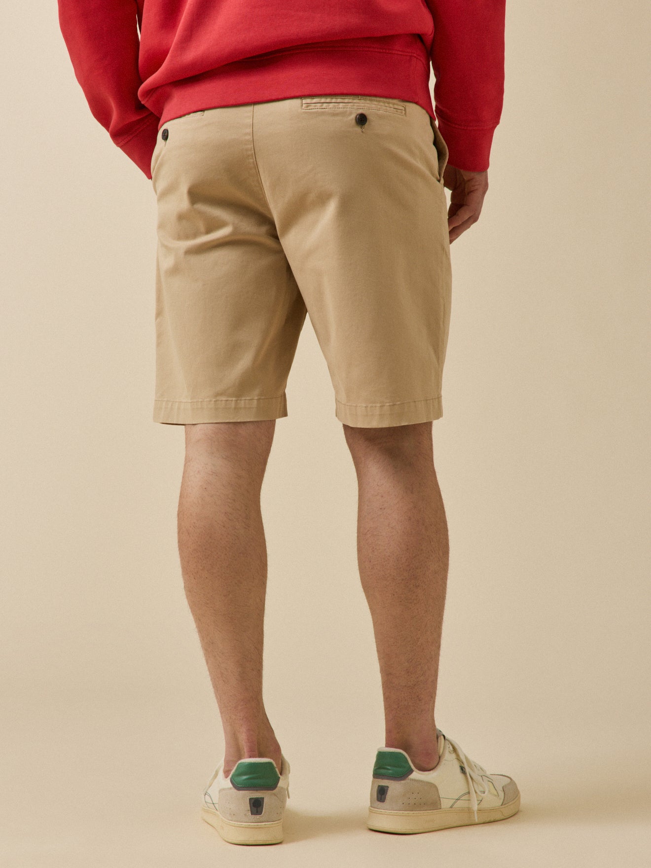 Chino herenbermuda in stretchkatoen