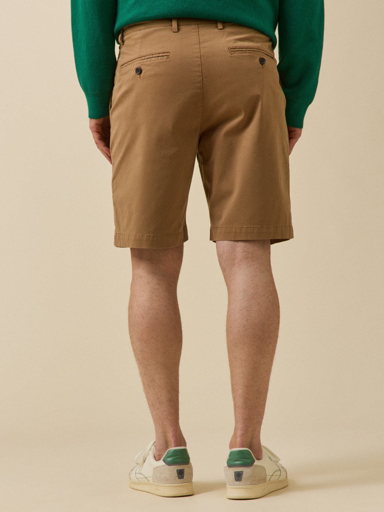 Chino herenbermuda in stretchkatoen