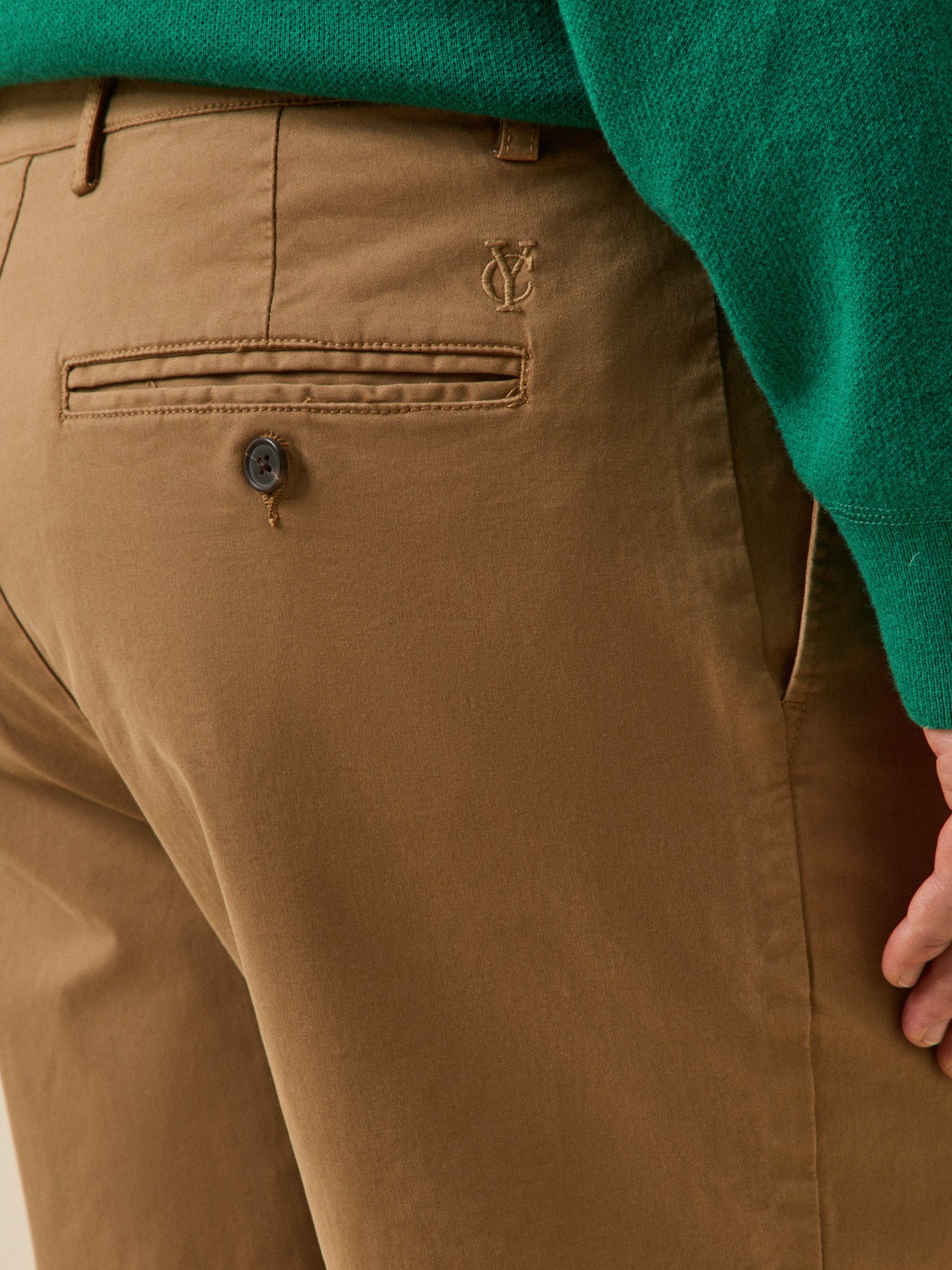 Chino herenbermuda in stretchkatoen