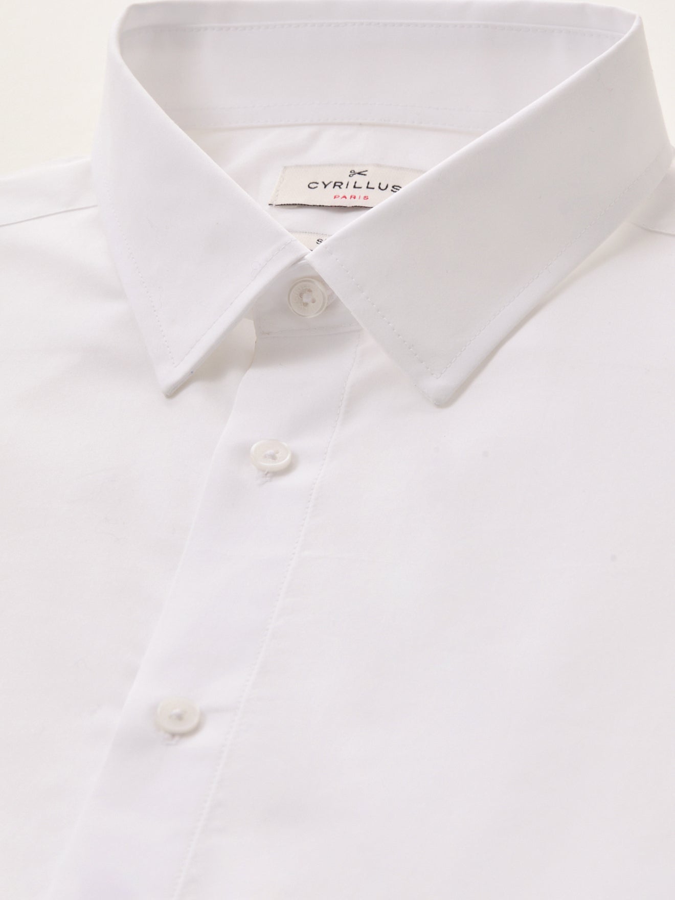 Slim fit herenhemd in effen popeline, easy care