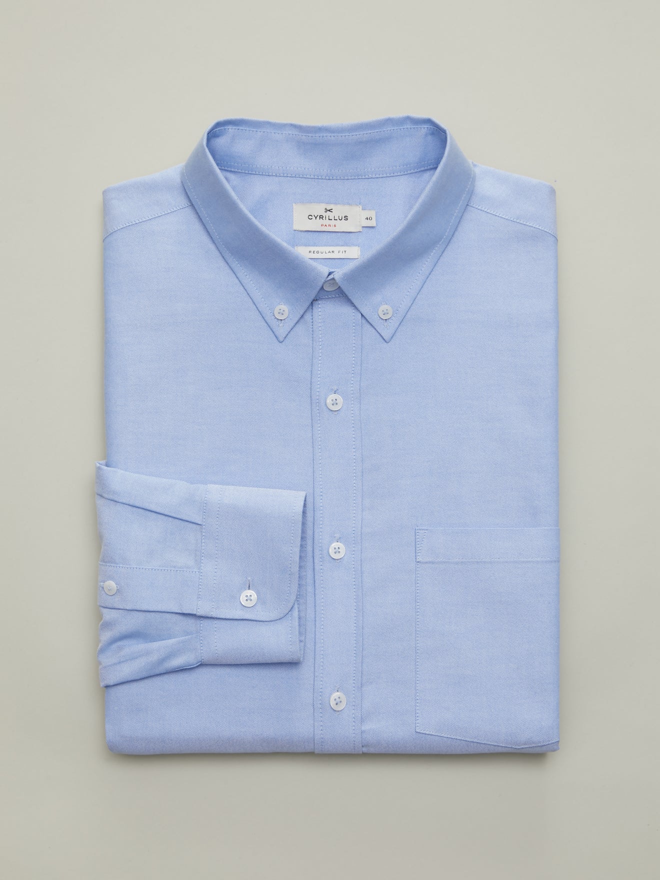 Classic fit herenhemd in oxfordstof - biokatoen