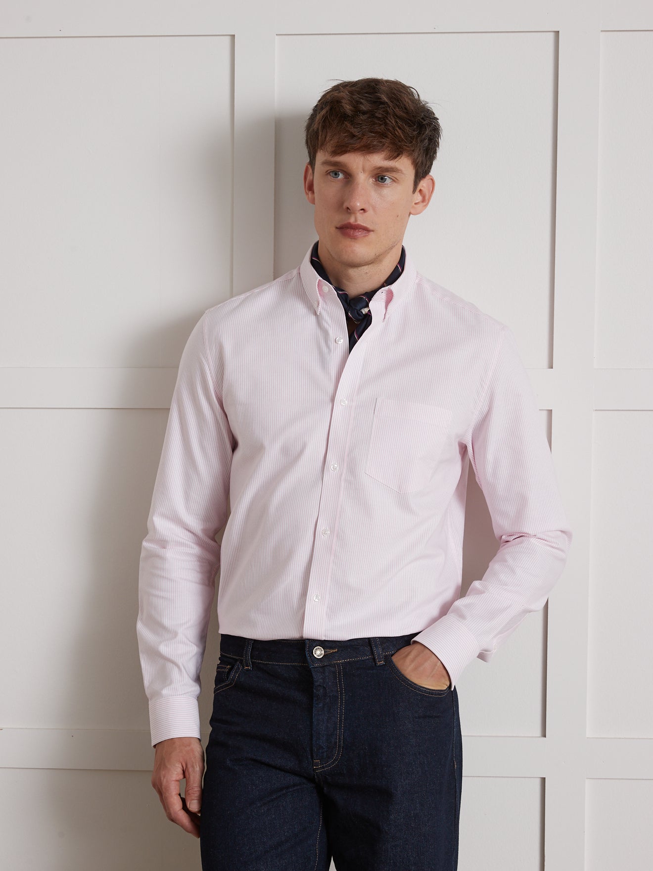 Classic fit herenhemd in oxfordstof - biokatoen
