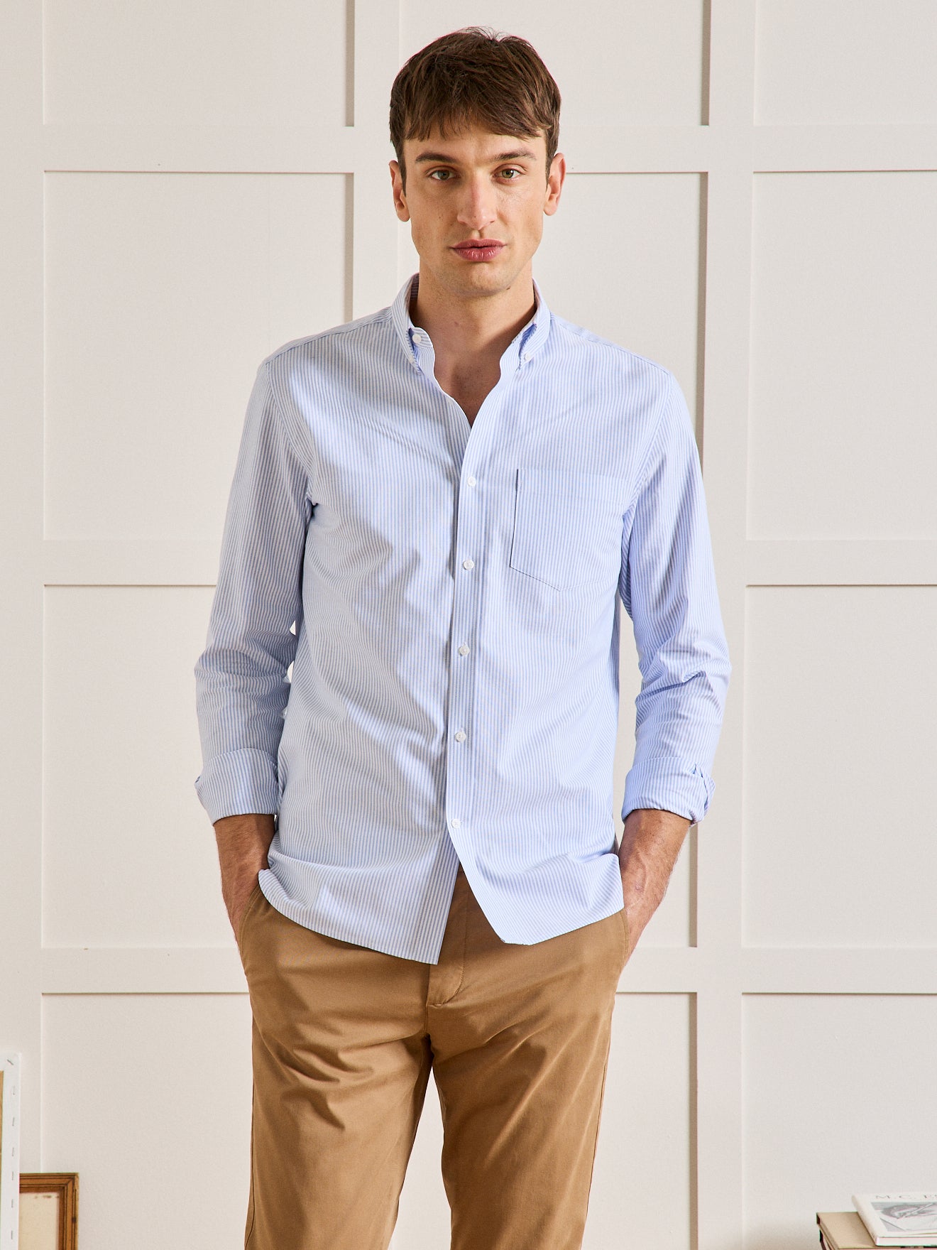 Classic fit herenhemd in oxfordstof - biokatoen