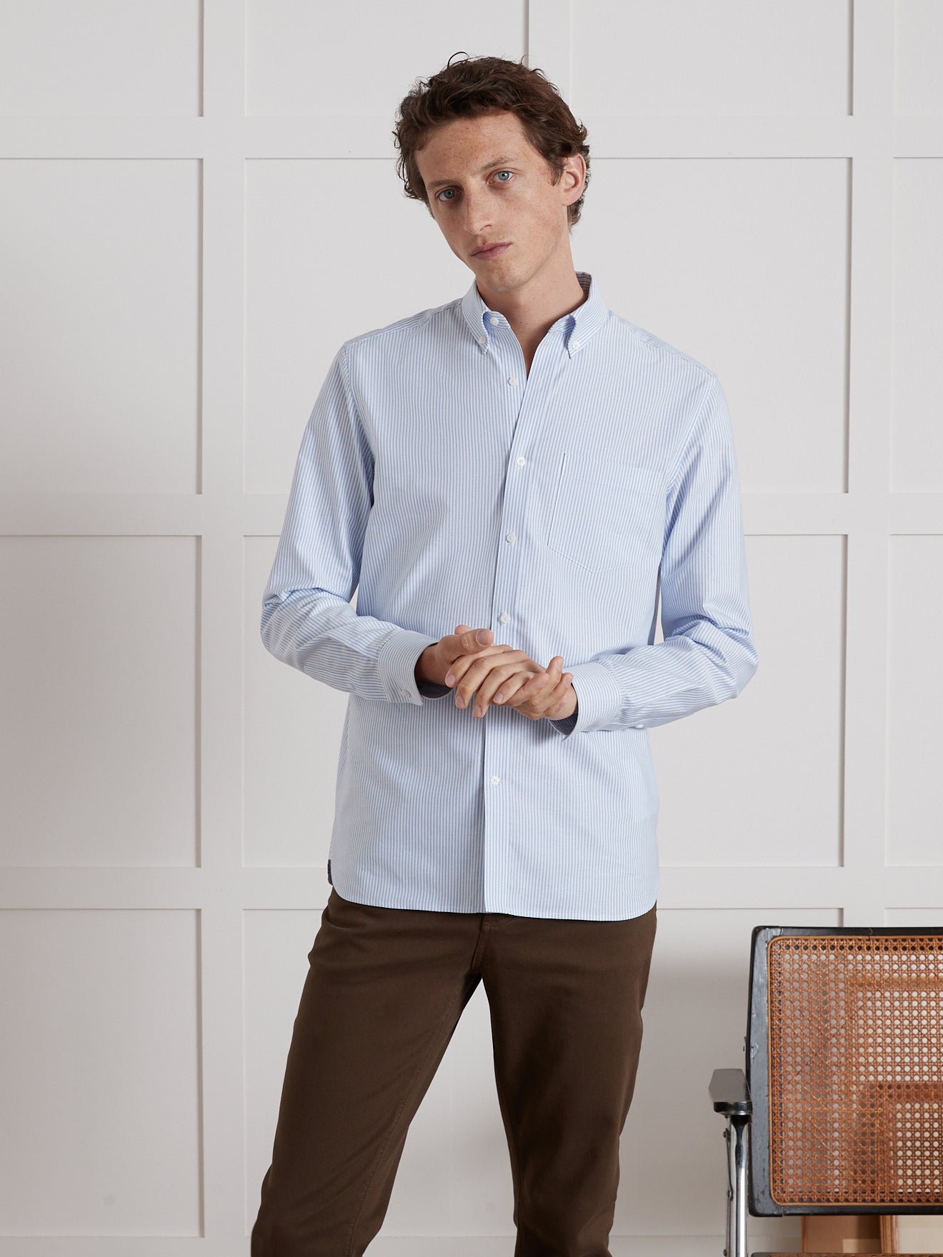 Classic fit herenhemd in oxfordstof - biokatoen