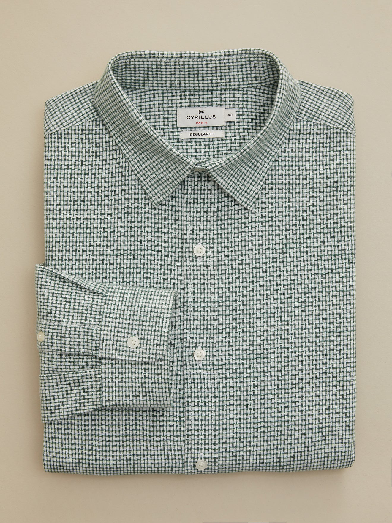 Regular fit herenhemd met ruitenprint