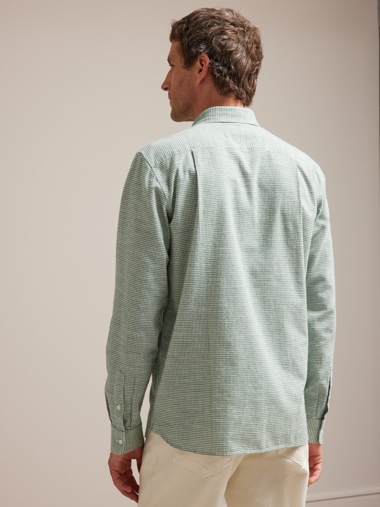 Regular fit herenhemd met ruitenprint