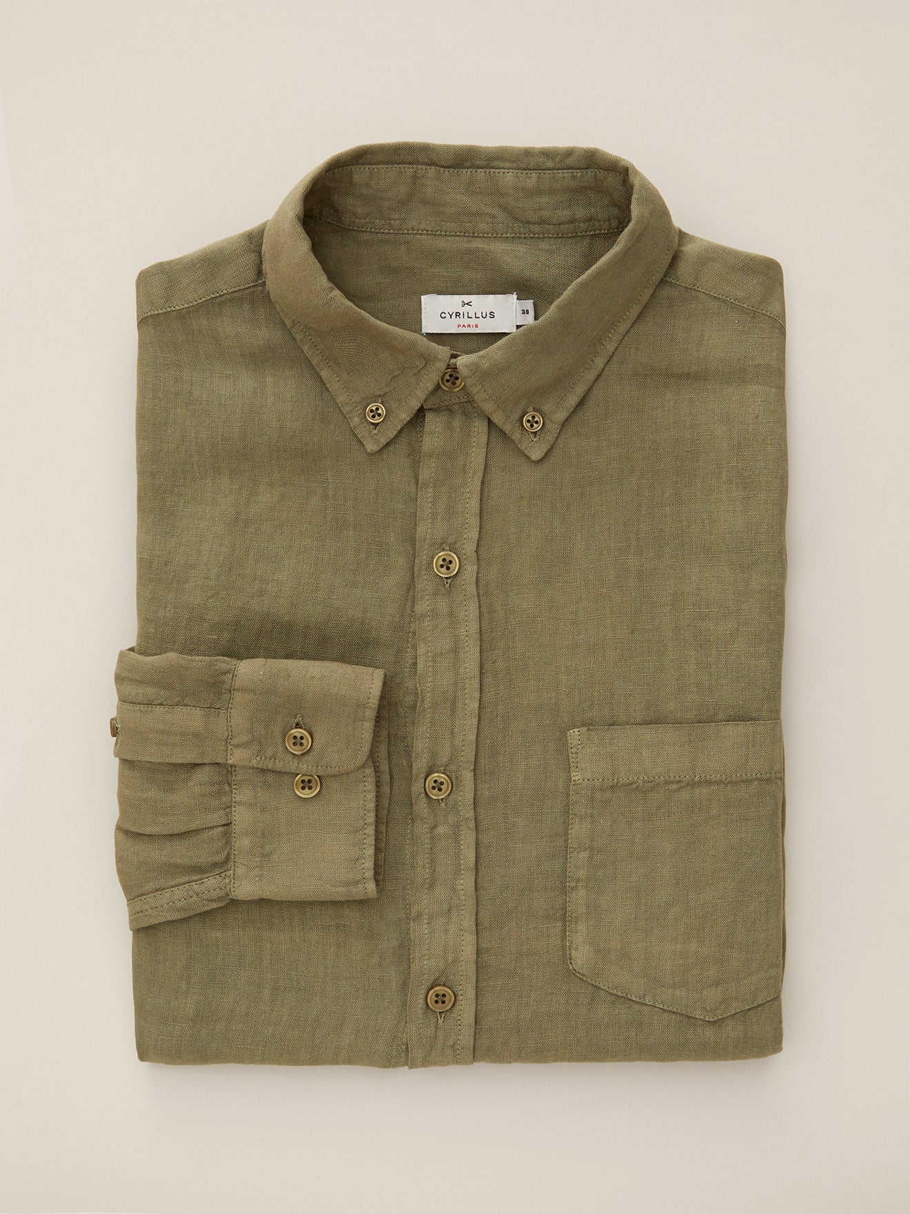 Chemise Regular Fit lin uni homme