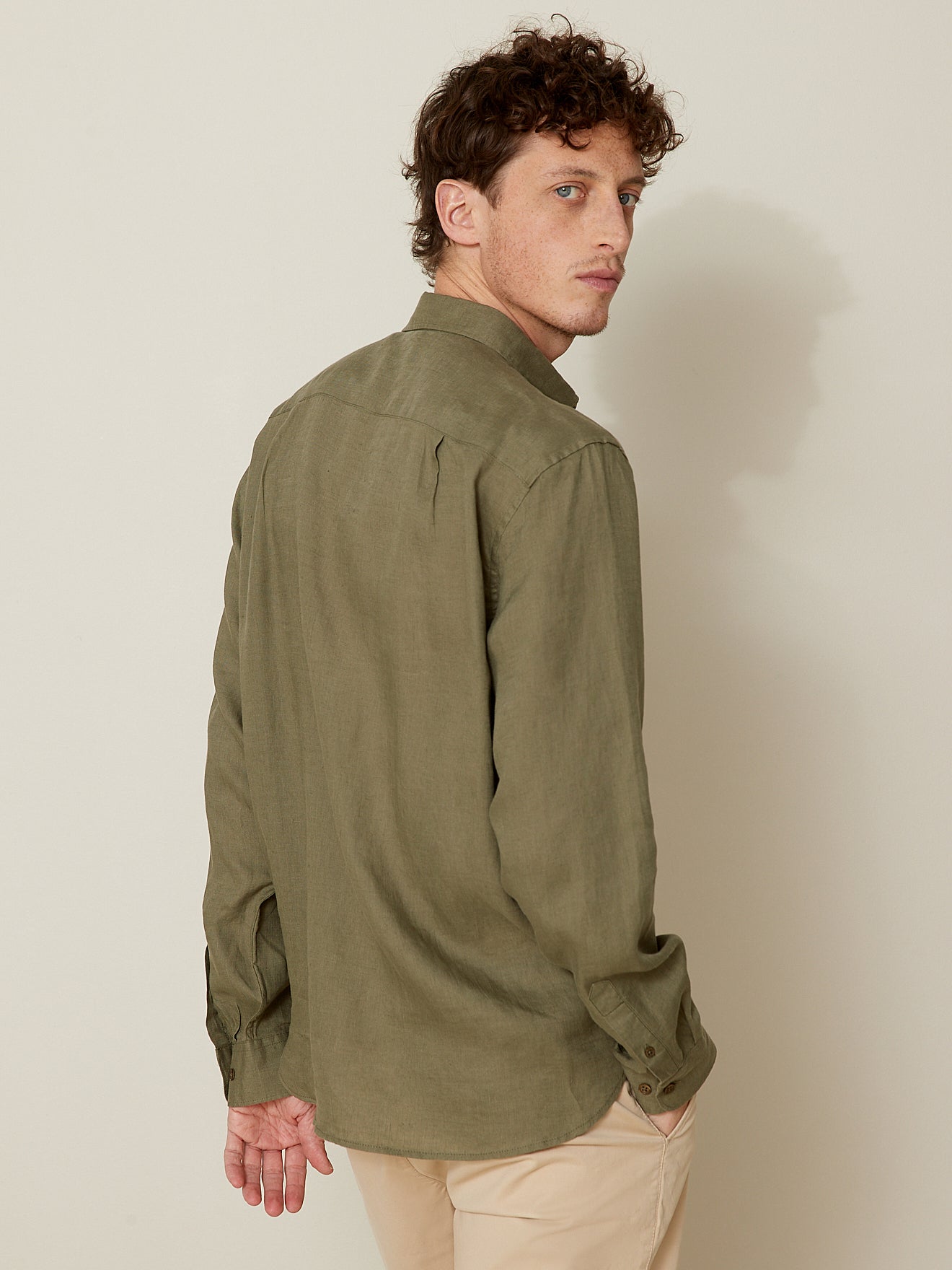 Chemise Regular Fit lin uni homme