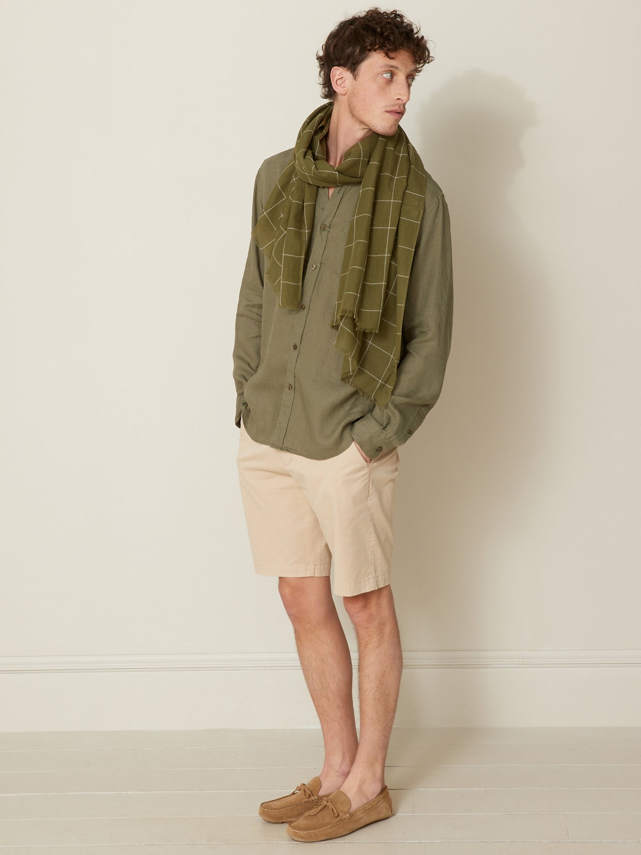 Chemise Regular Fit lin uni homme
