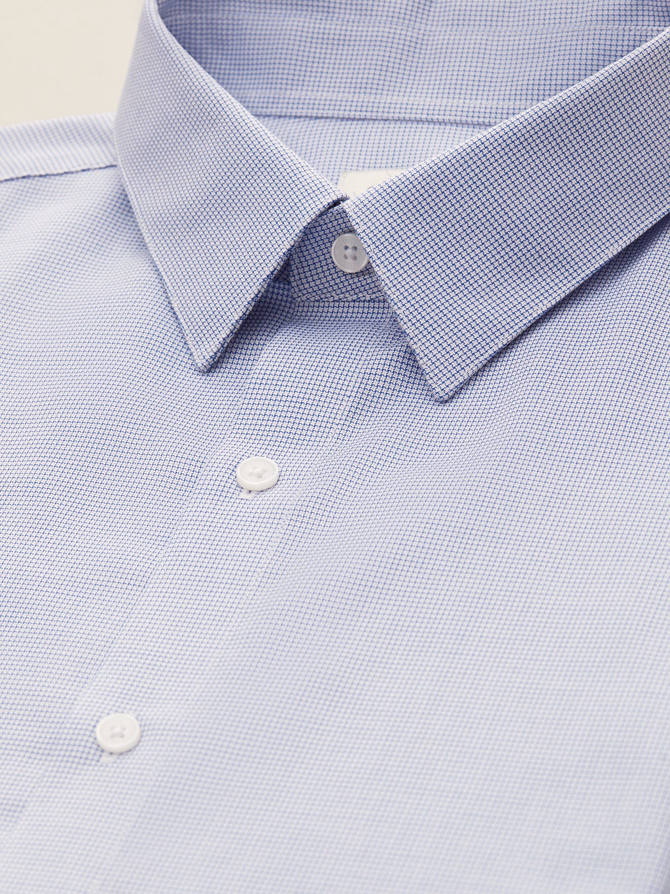 Regular fit herenhemd met micromotief, non-iron