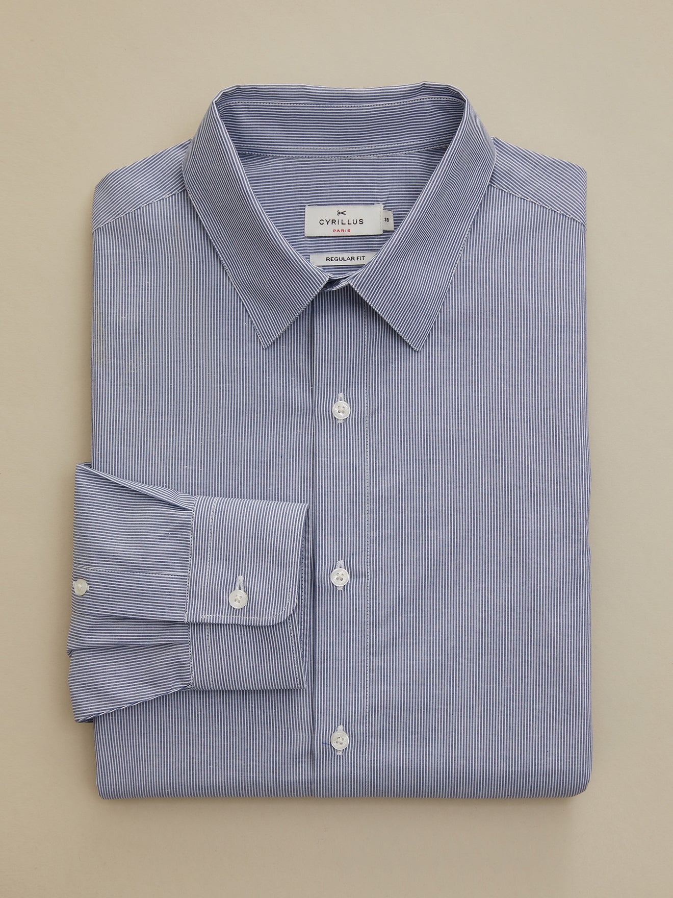 Gestreept herenhemd, non-iron, regular fit