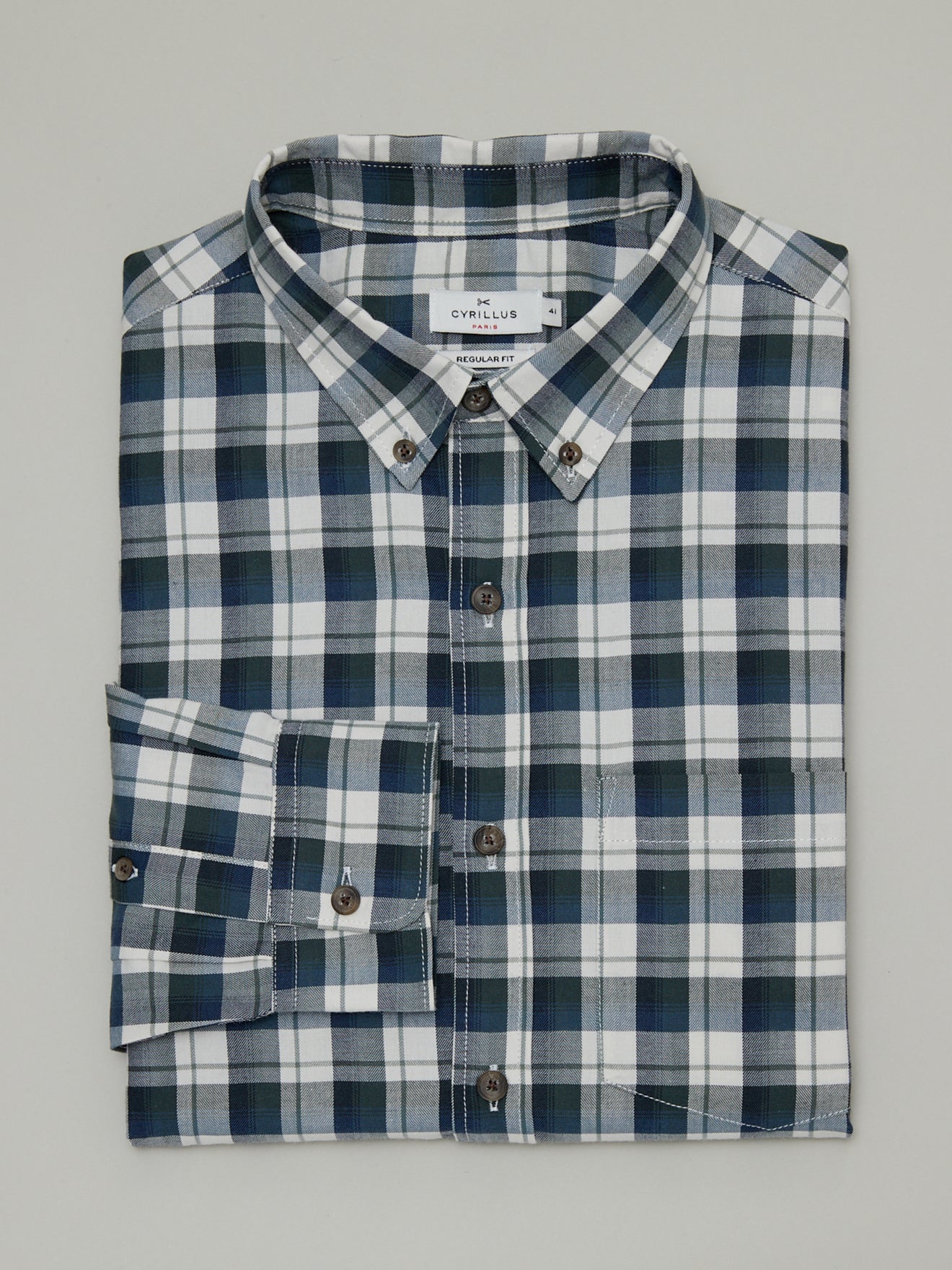 Chemise carreaux regular fit homme - coton biologique