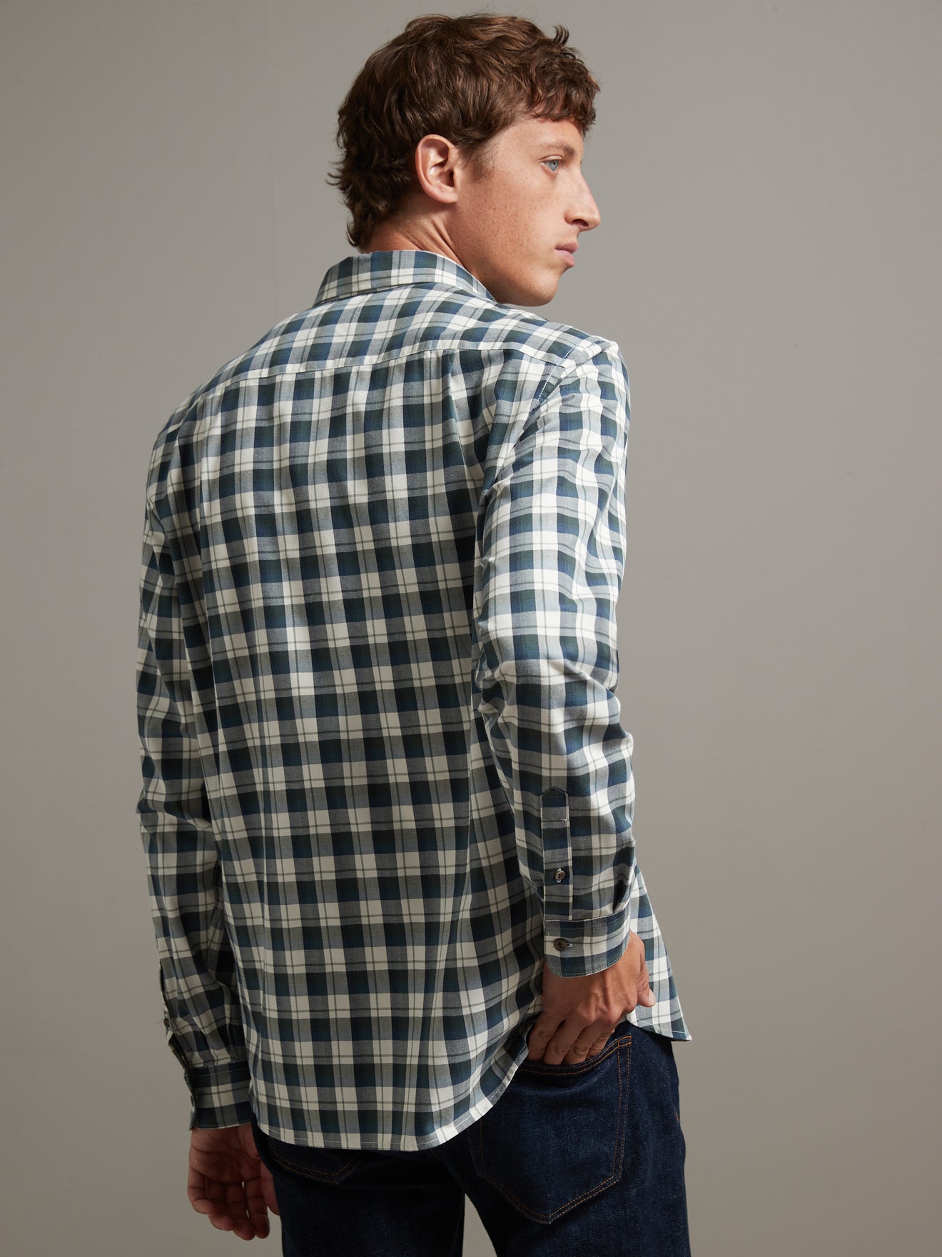 Chemise carreaux regular fit homme - coton biologique