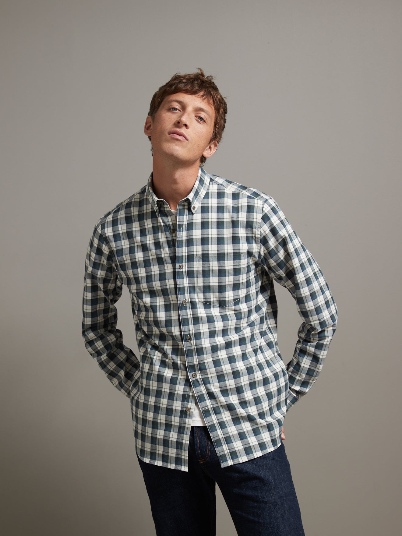 Chemise carreaux regular fit homme - coton biologique