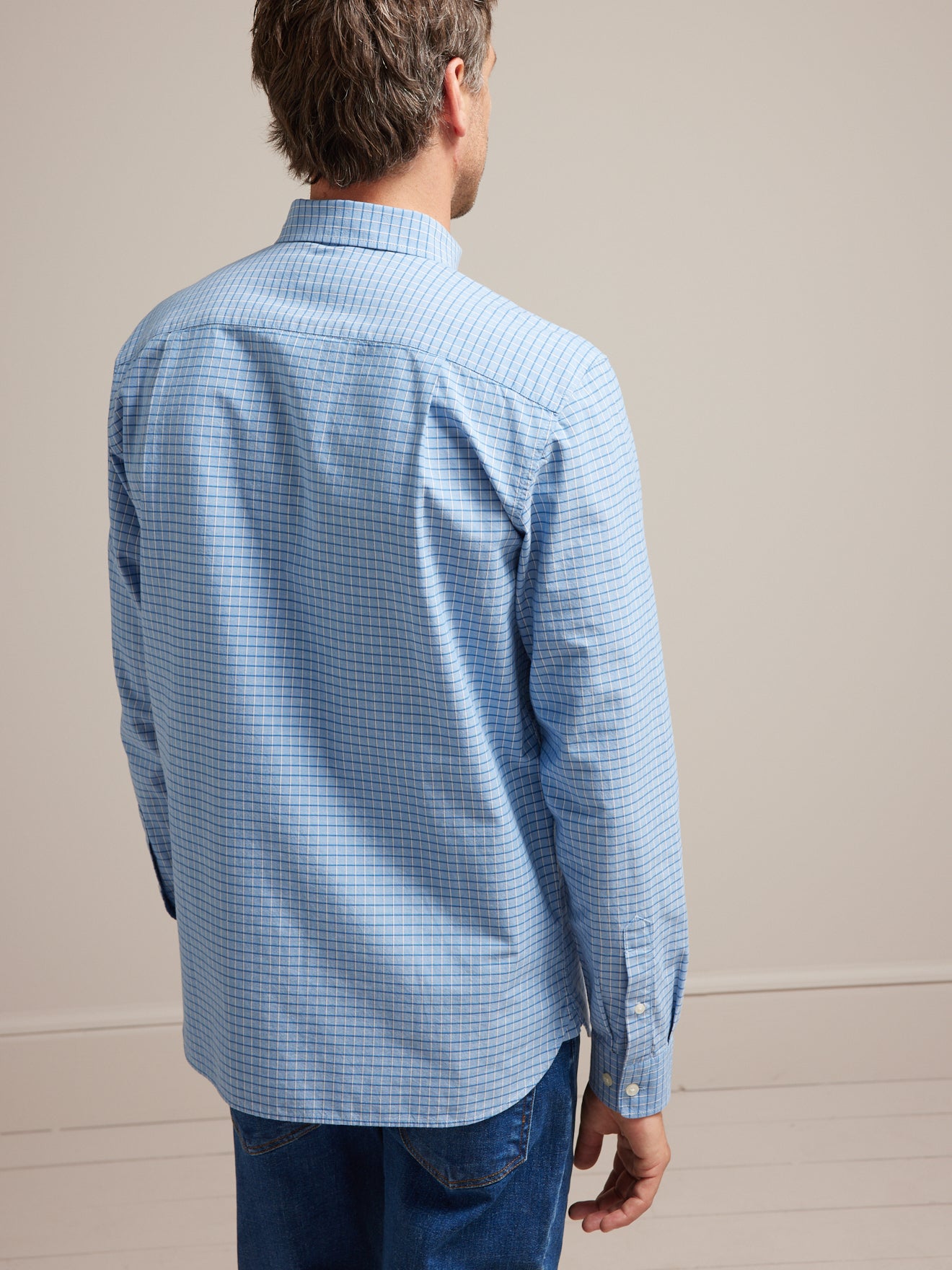 Chemise tattersall effet chambray regular fit homme