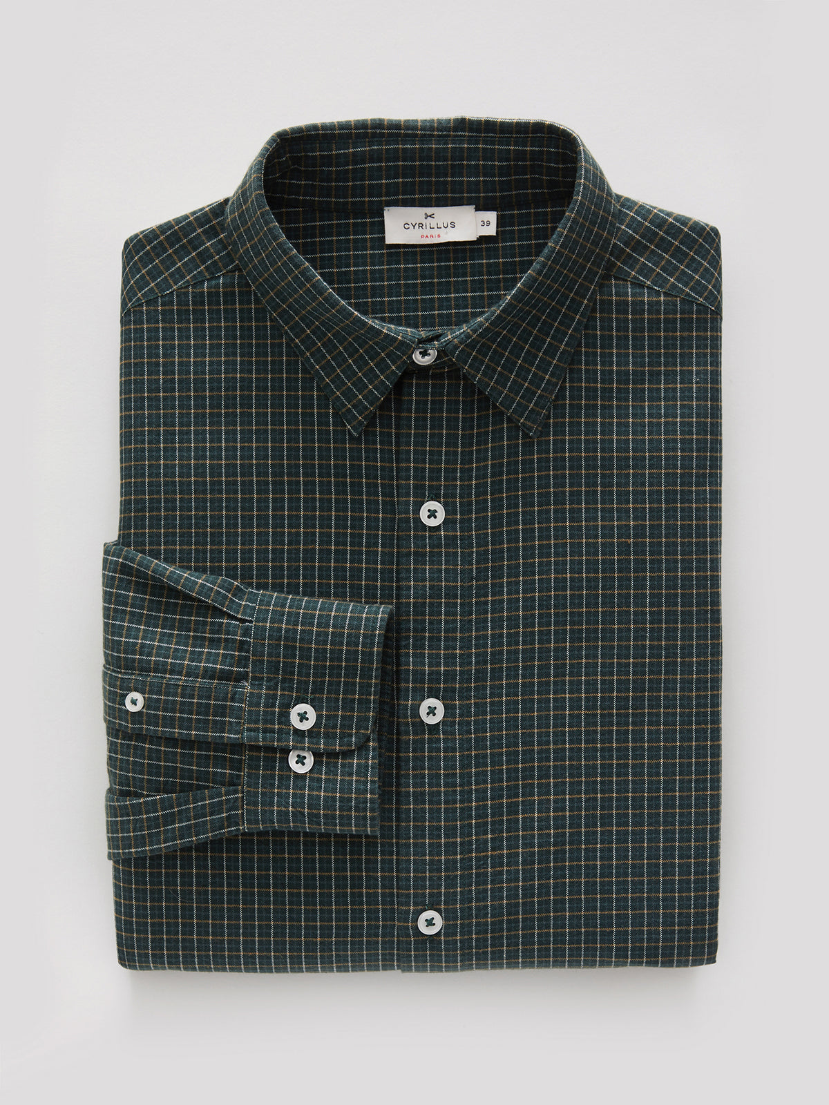 Geruit regular fit herenhemd